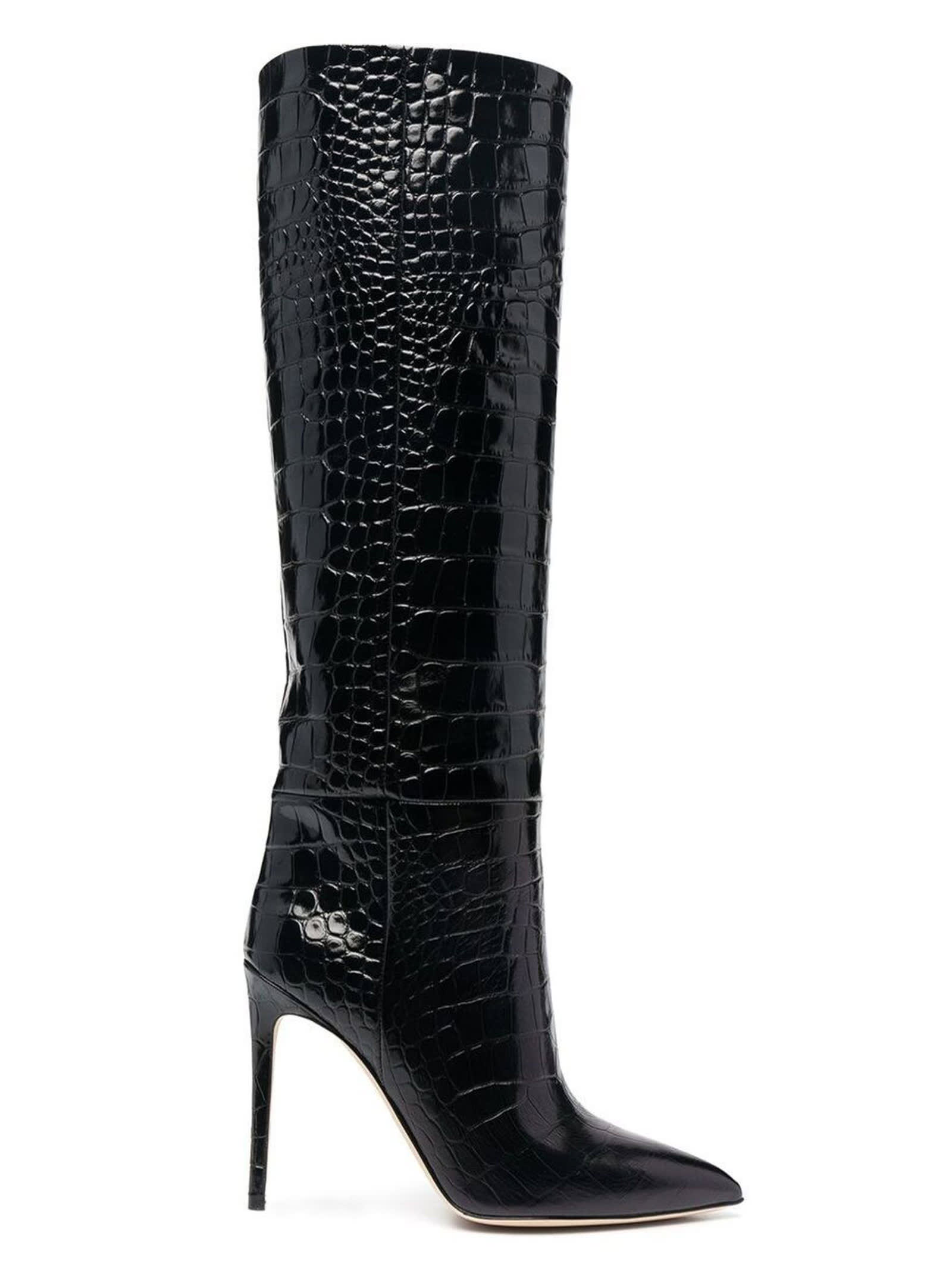 Paris Texas Black Leather Knee-high Boots