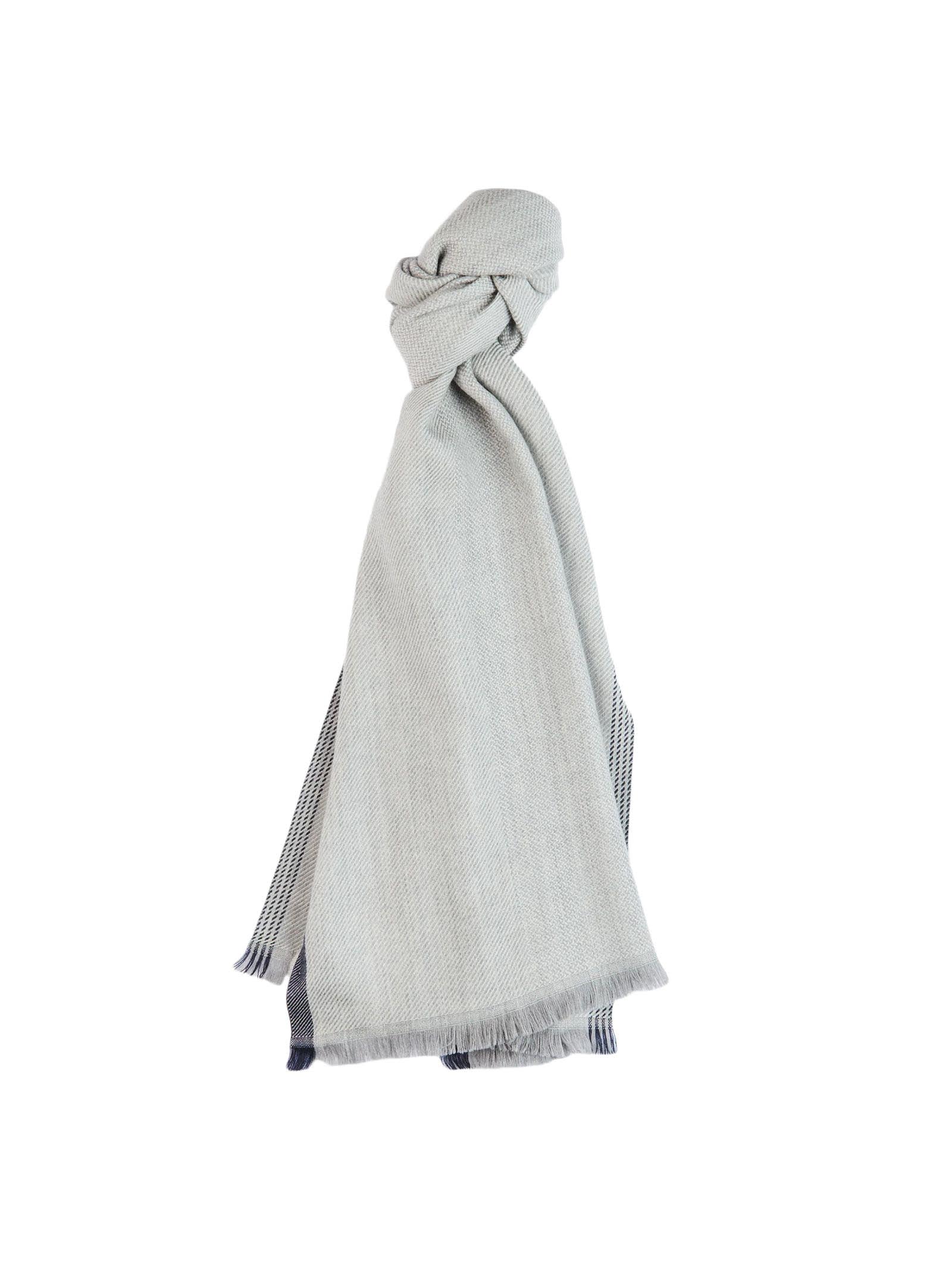 Shop Fay Scarf In Grey Pure Wool