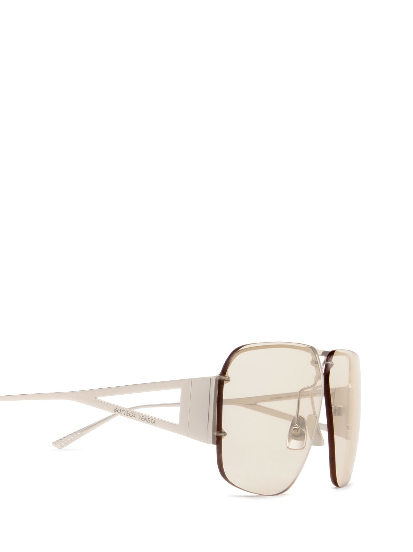 Shop Bottega Veneta Bv1065s Silver Sunglasses