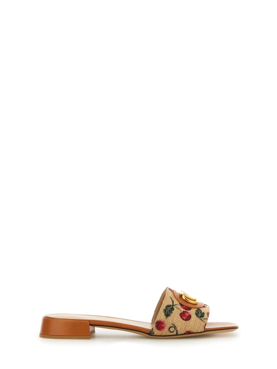 Valentino Garavani Vlogo Signature Slide Sandal In Multi