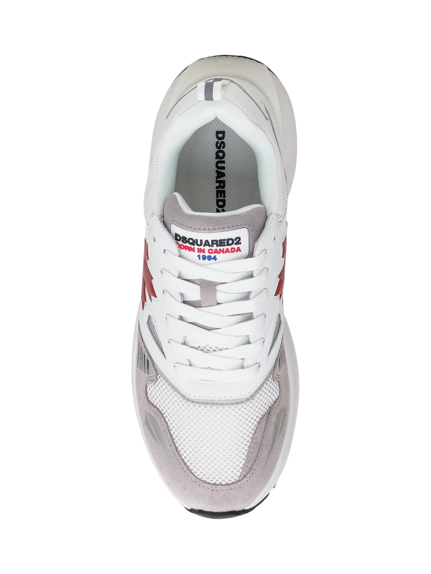 Shop Dsquared2 Dash Sneaker In Bianco-rosso