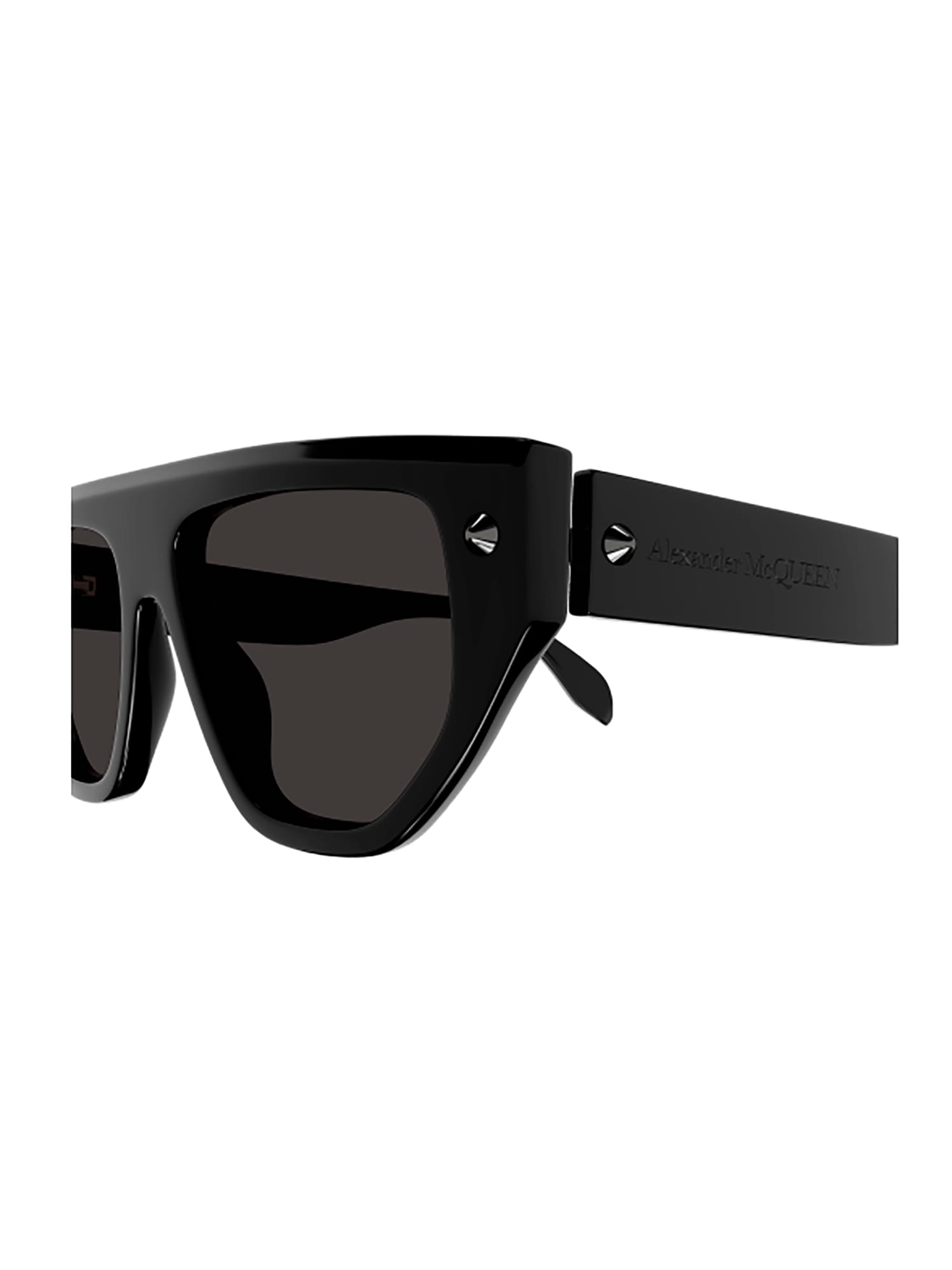 Shop Alexander Mcqueen Am0408s Sunglasses In Black Black Grey