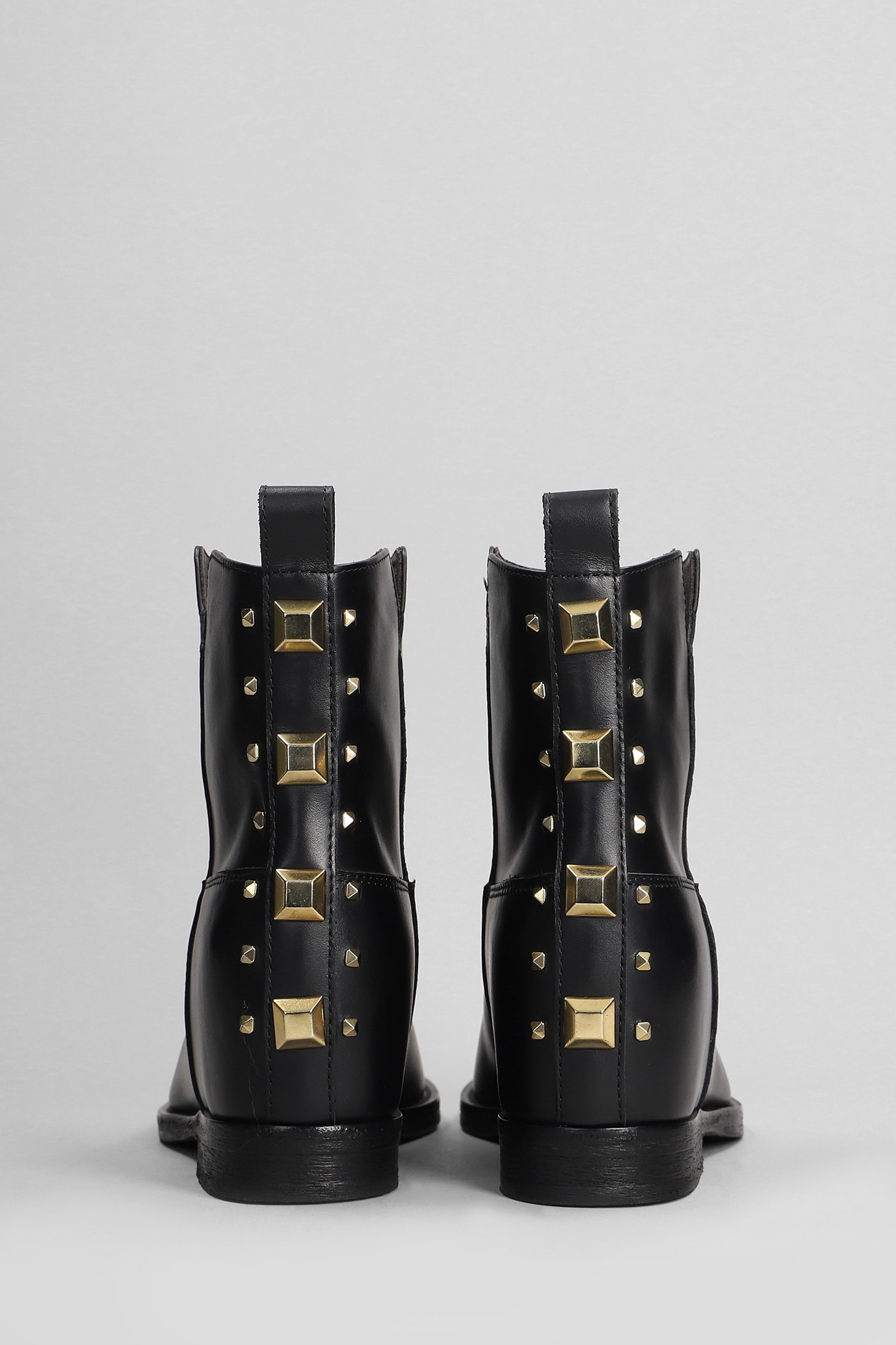 VIA ROMA 15 ANKLE BOOTS INSIDE WEDGE IN BLACK LEATHER
