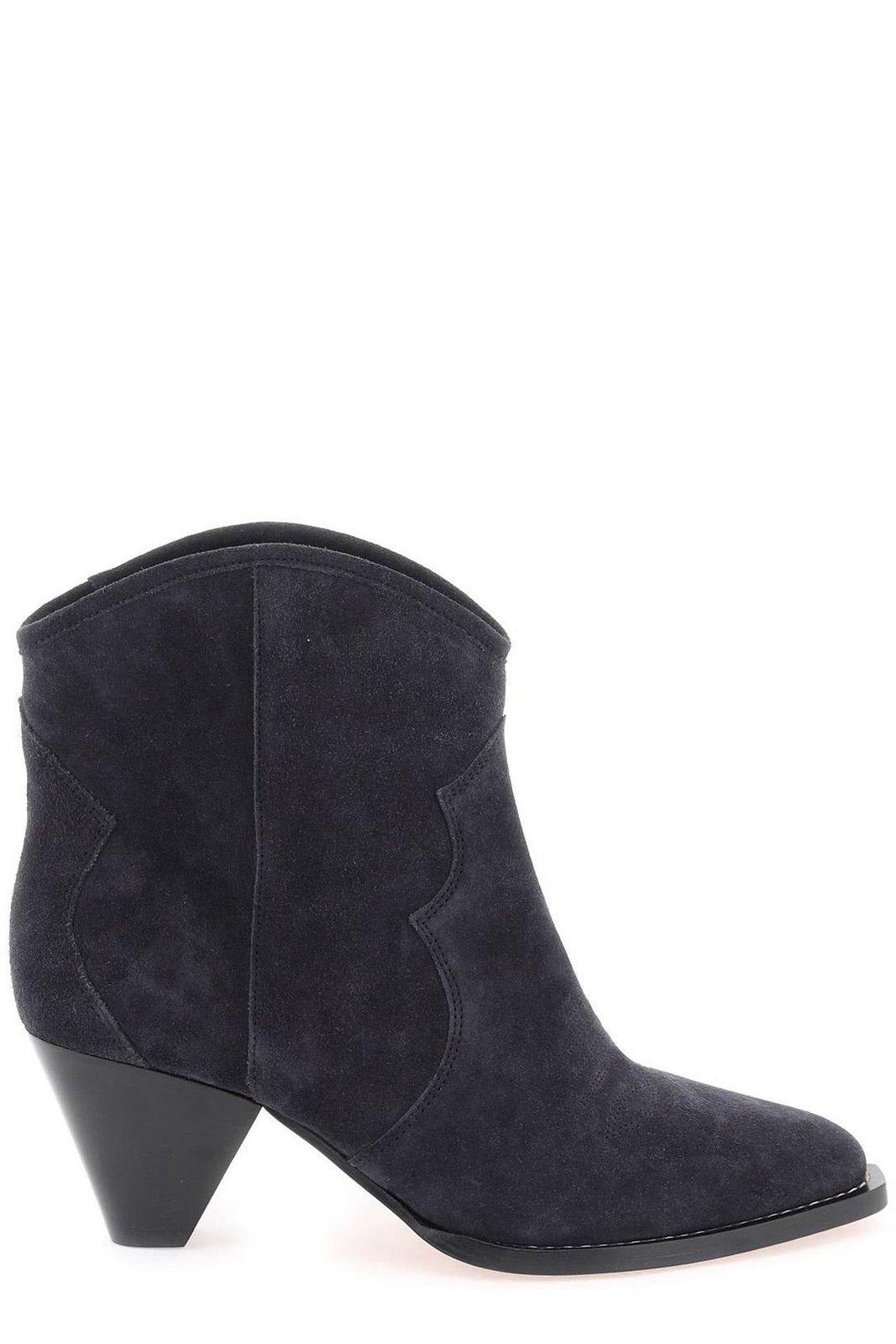 Shop Isabel Marant Darizio Almond-toe Boots In Black
