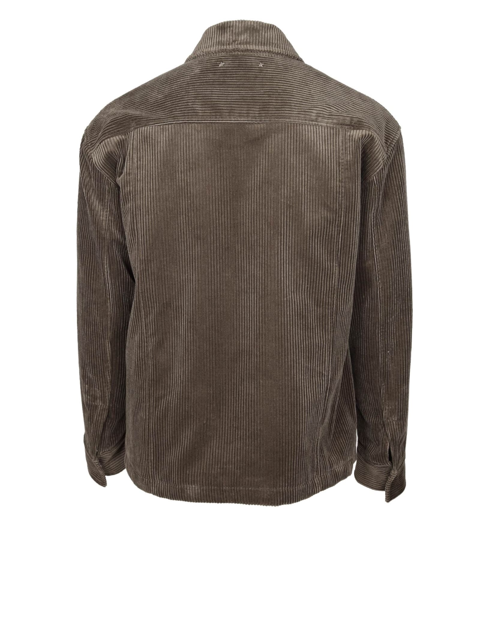 Shop Golden Goose Green Velvet Jacket In Kalamata