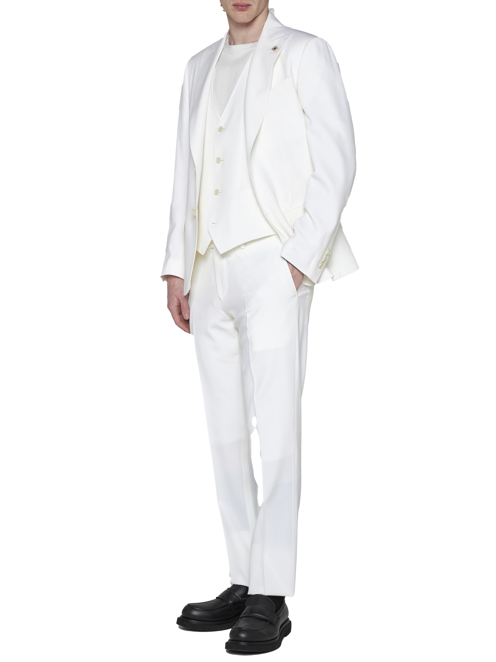 Shop Lardini Suit In White