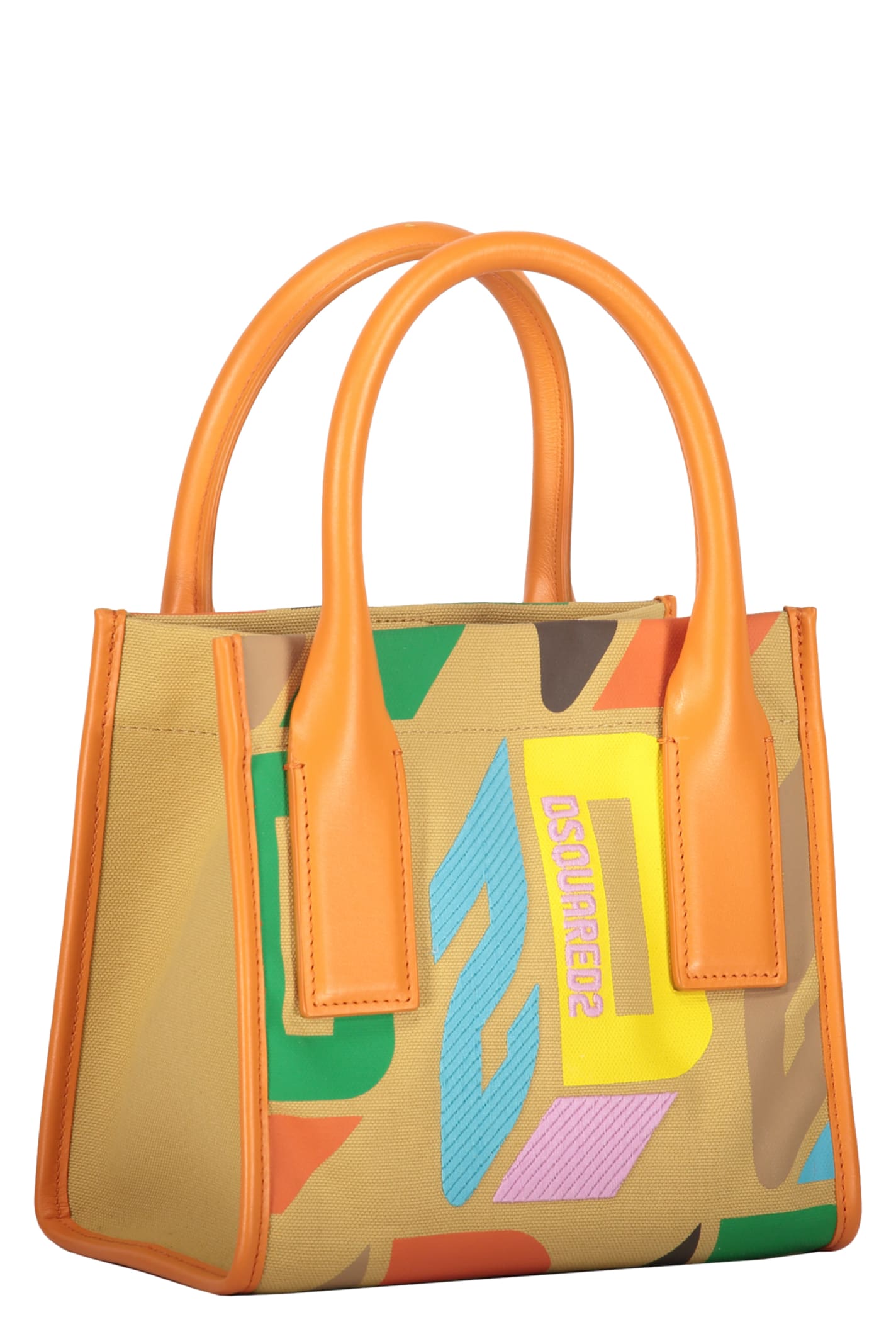 Shop Dsquared2 Canvas Tote Bag In Multicolor