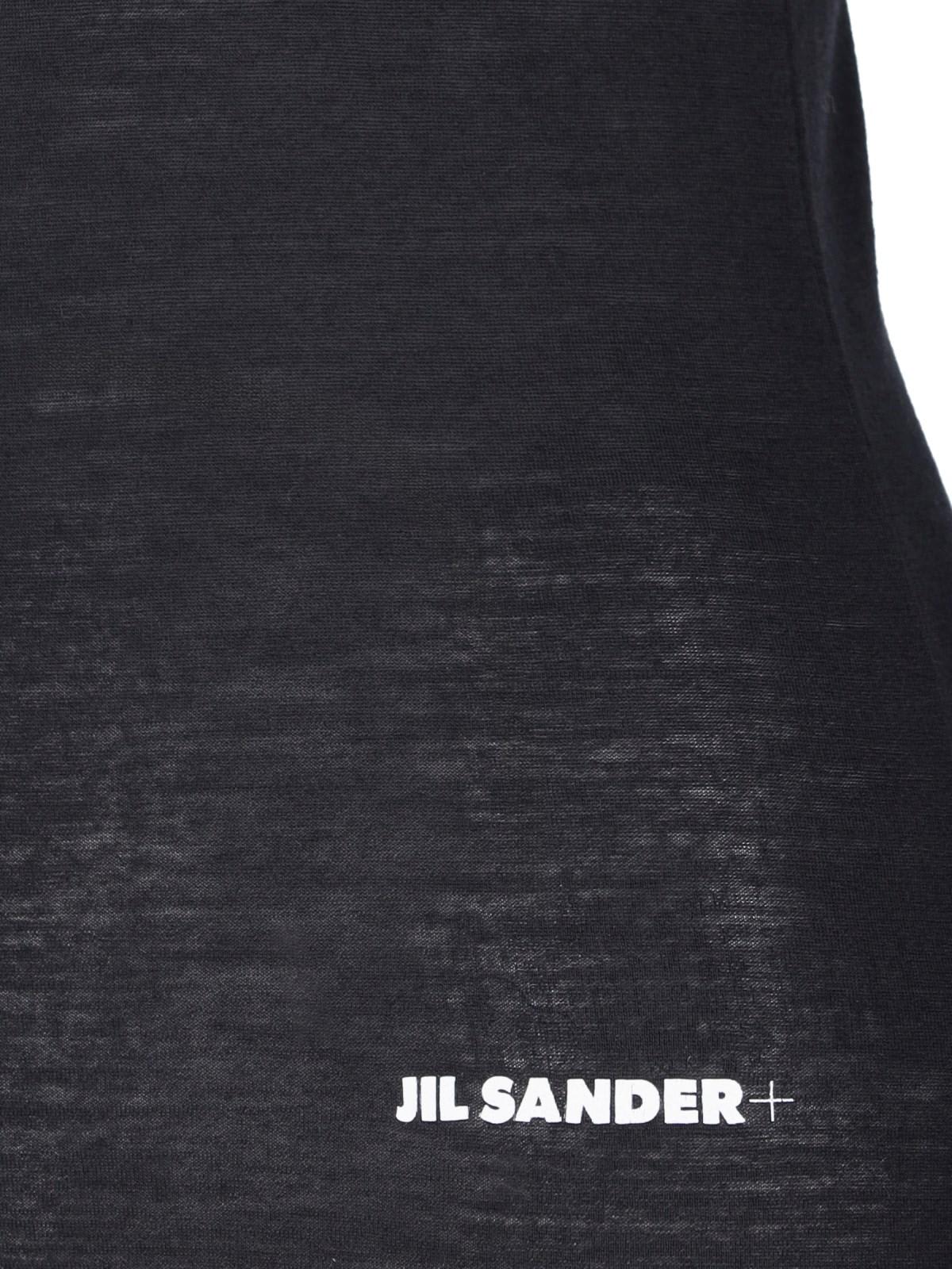 Shop Jil Sander Logo T-shirt In Nero