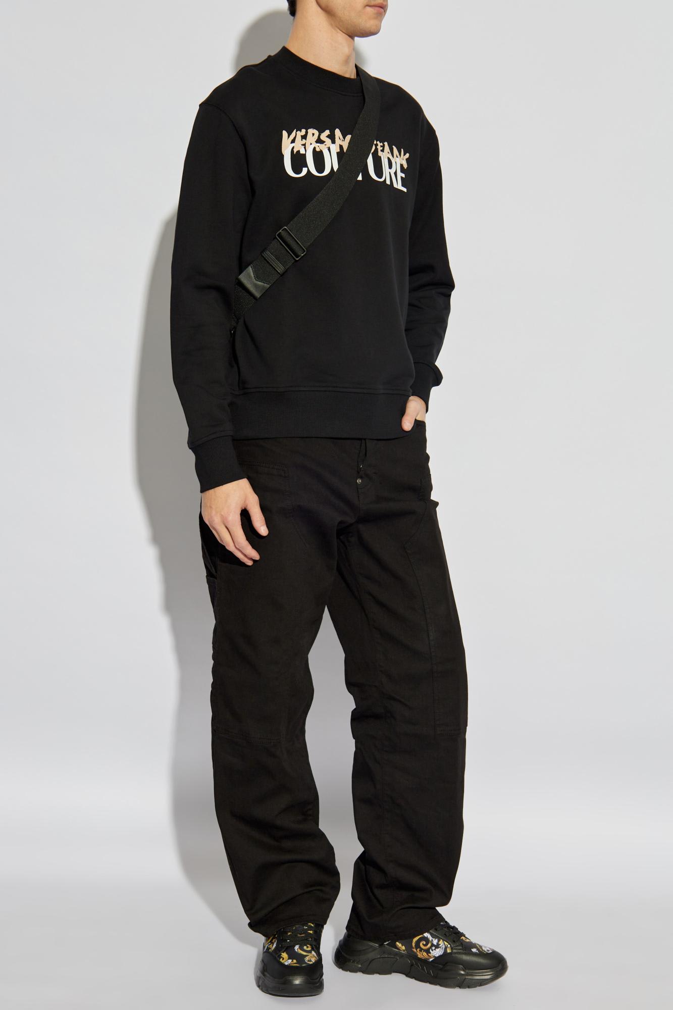 VERSACE JEANS COUTURE VERSACE JEANS COUTURE SWEATSHIRT WITH PRINTED LOGO 