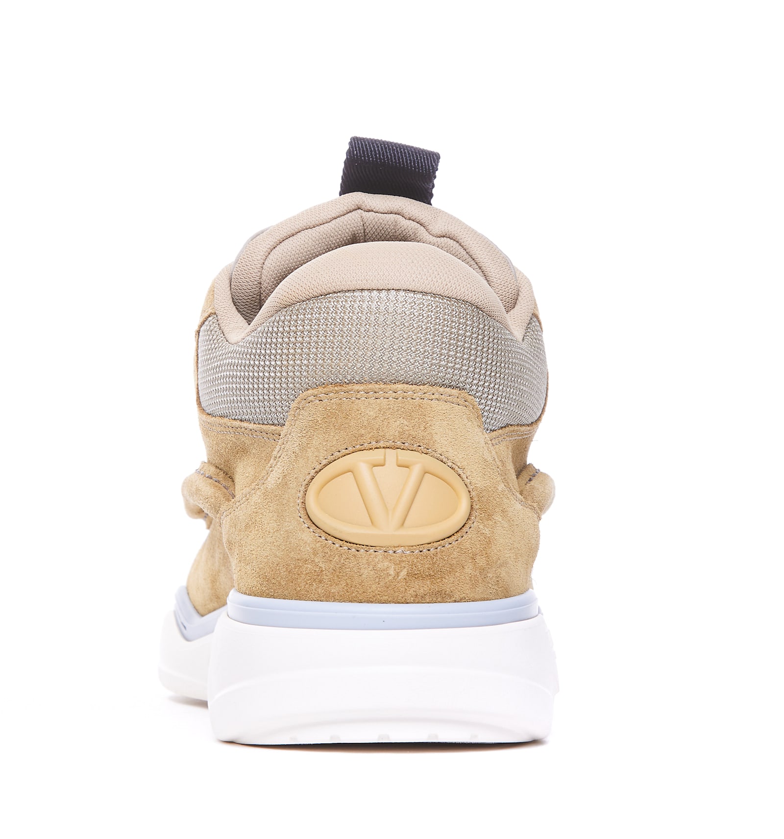 Shop Valentino Runboot Sneakers In Beige