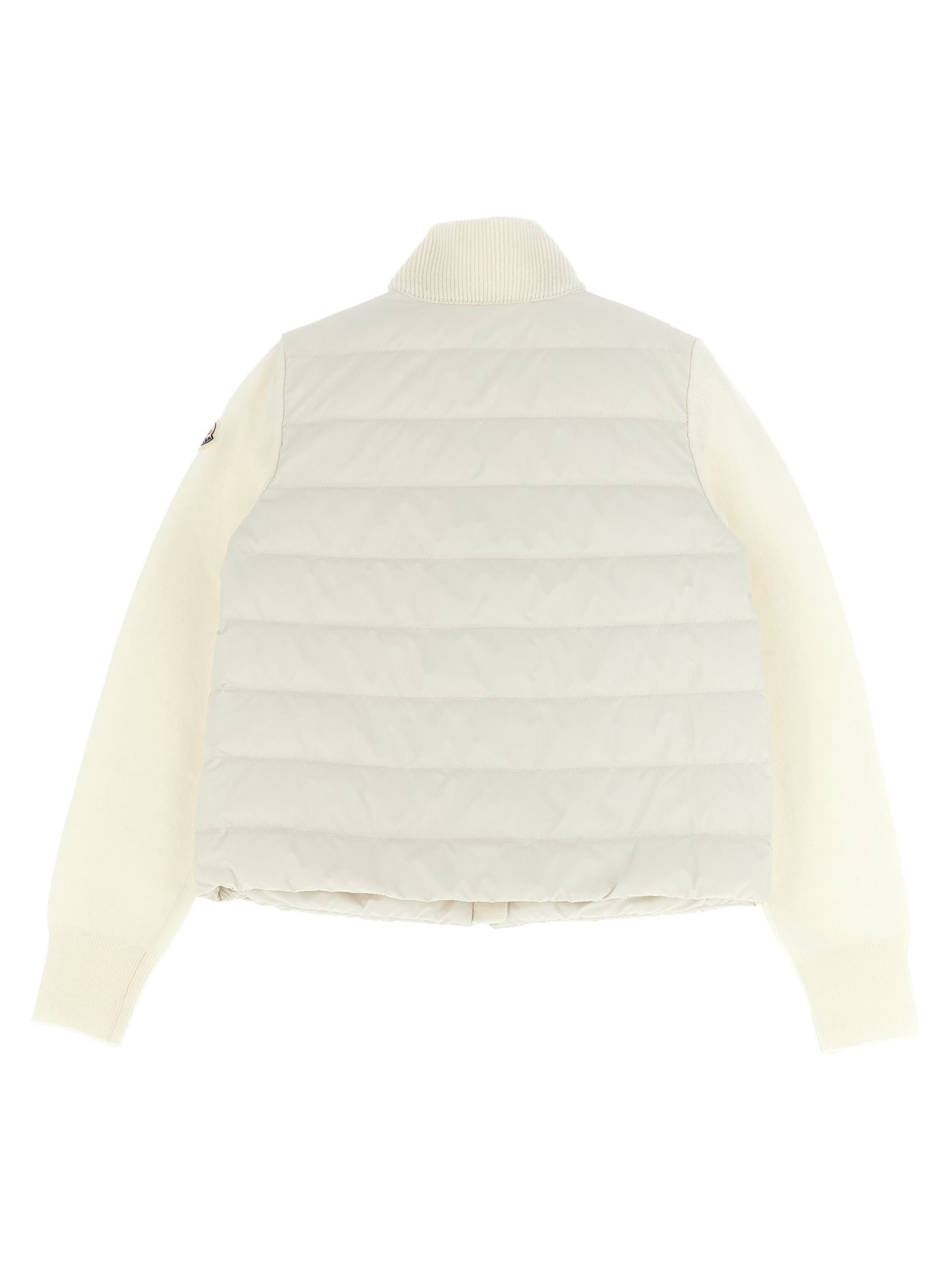 Moncler Two-material Cardigan In White