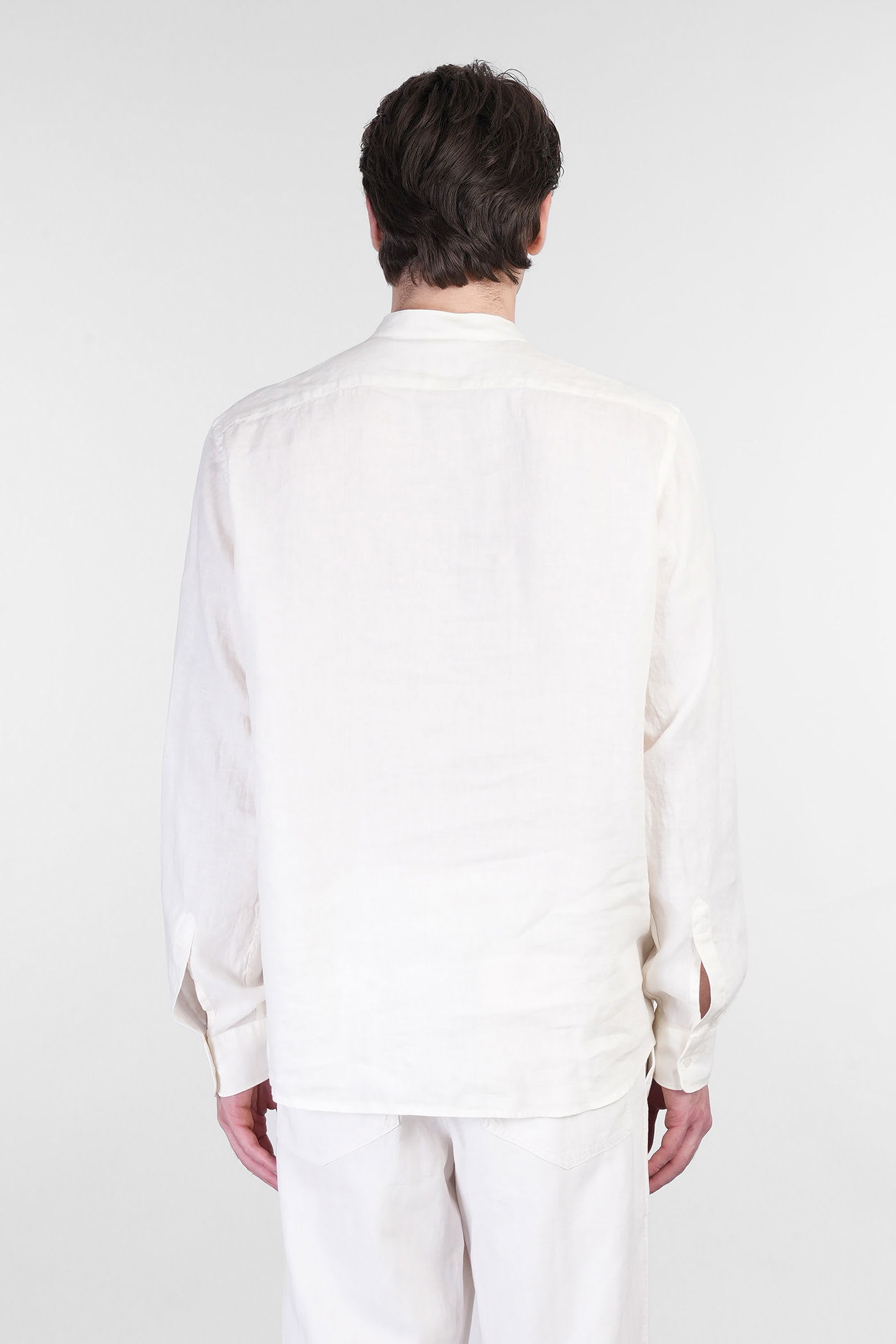 Shop Aspesi Bruce Shirt In Beige Linen