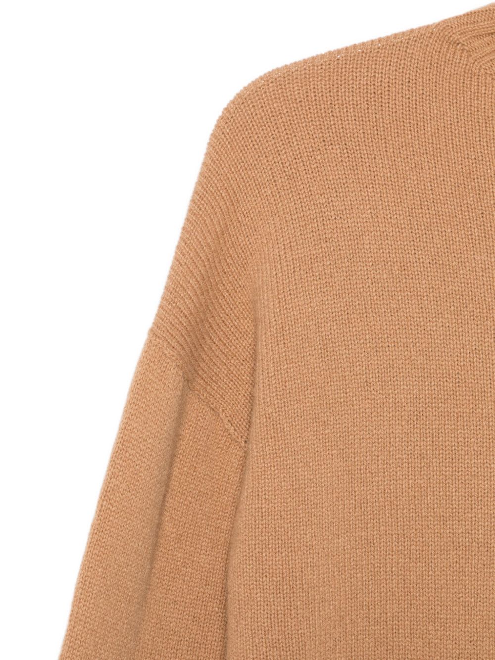 Alysi Wool Turtle-neck Sweater In Brown