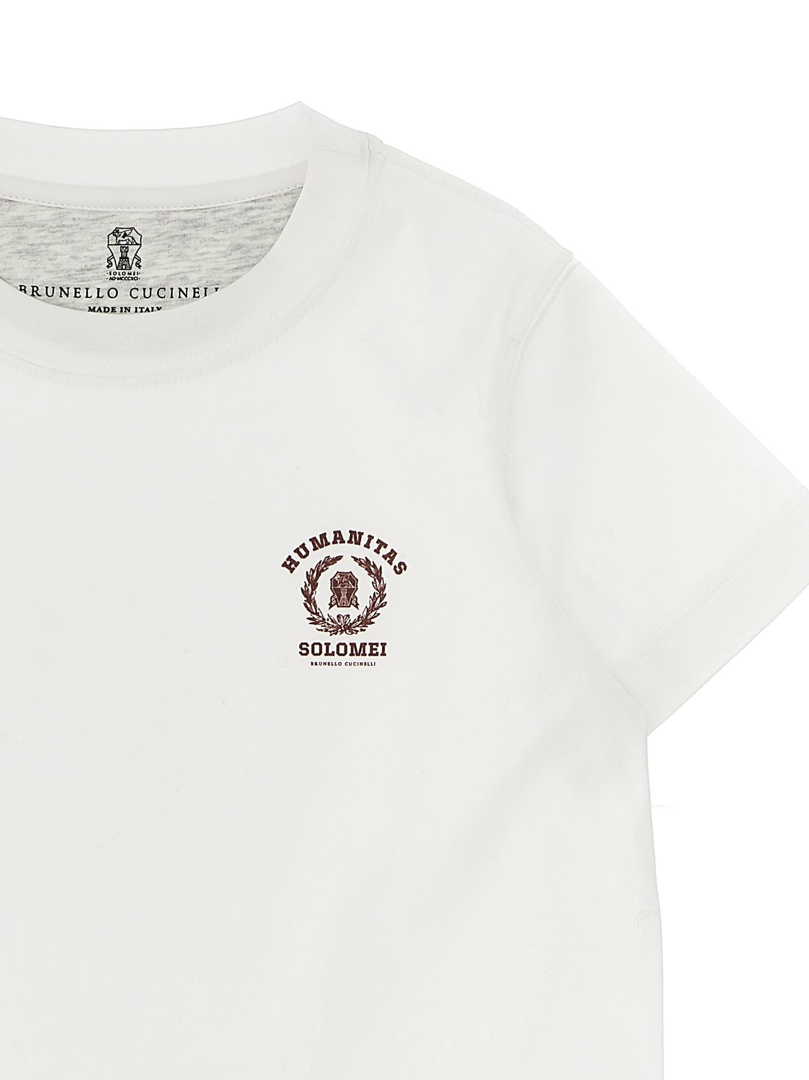 logo print T-shirt, Brunello Cucinelli