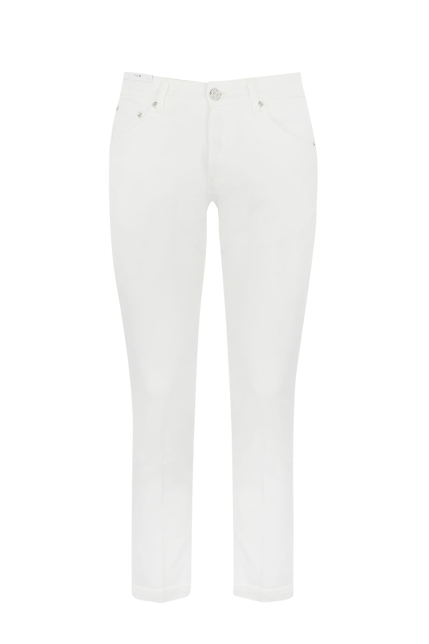 Shop Pt01 Reggae 5 Pocket Jeans In White Denim In Bianco