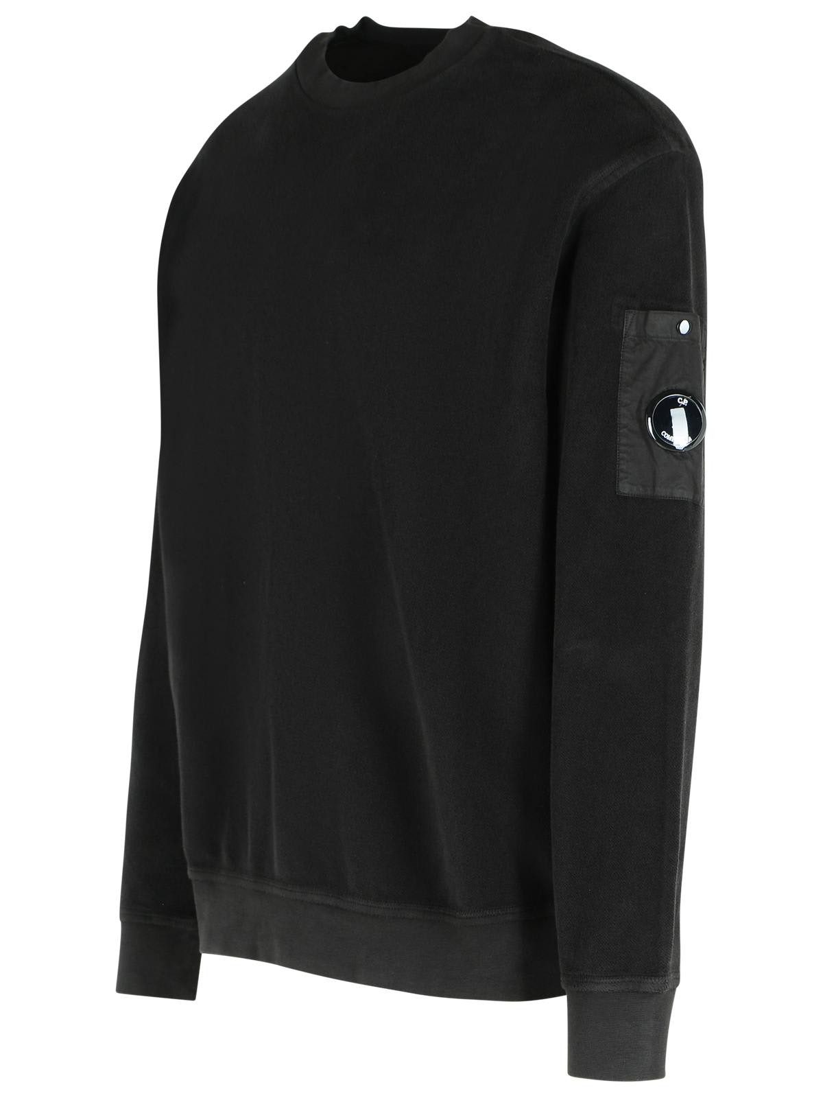 C.p. Company Pocket-patch Crew Neck Sweatshirt In Black