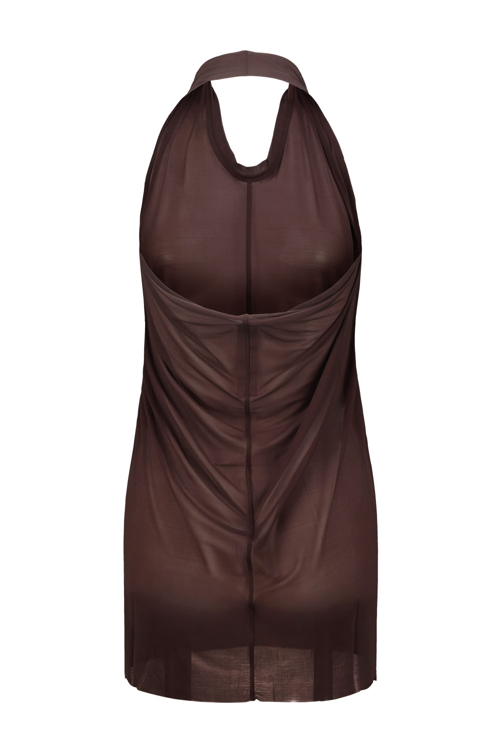 Rick Owens Halter Top In Mahogany