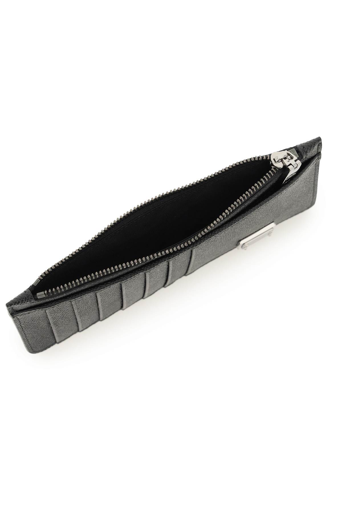 Dolce & Gabbana Logo Plaque Long Card Holder In Black