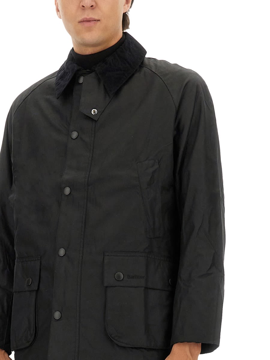 Barbour Standing Collar Casual Jacket In Black