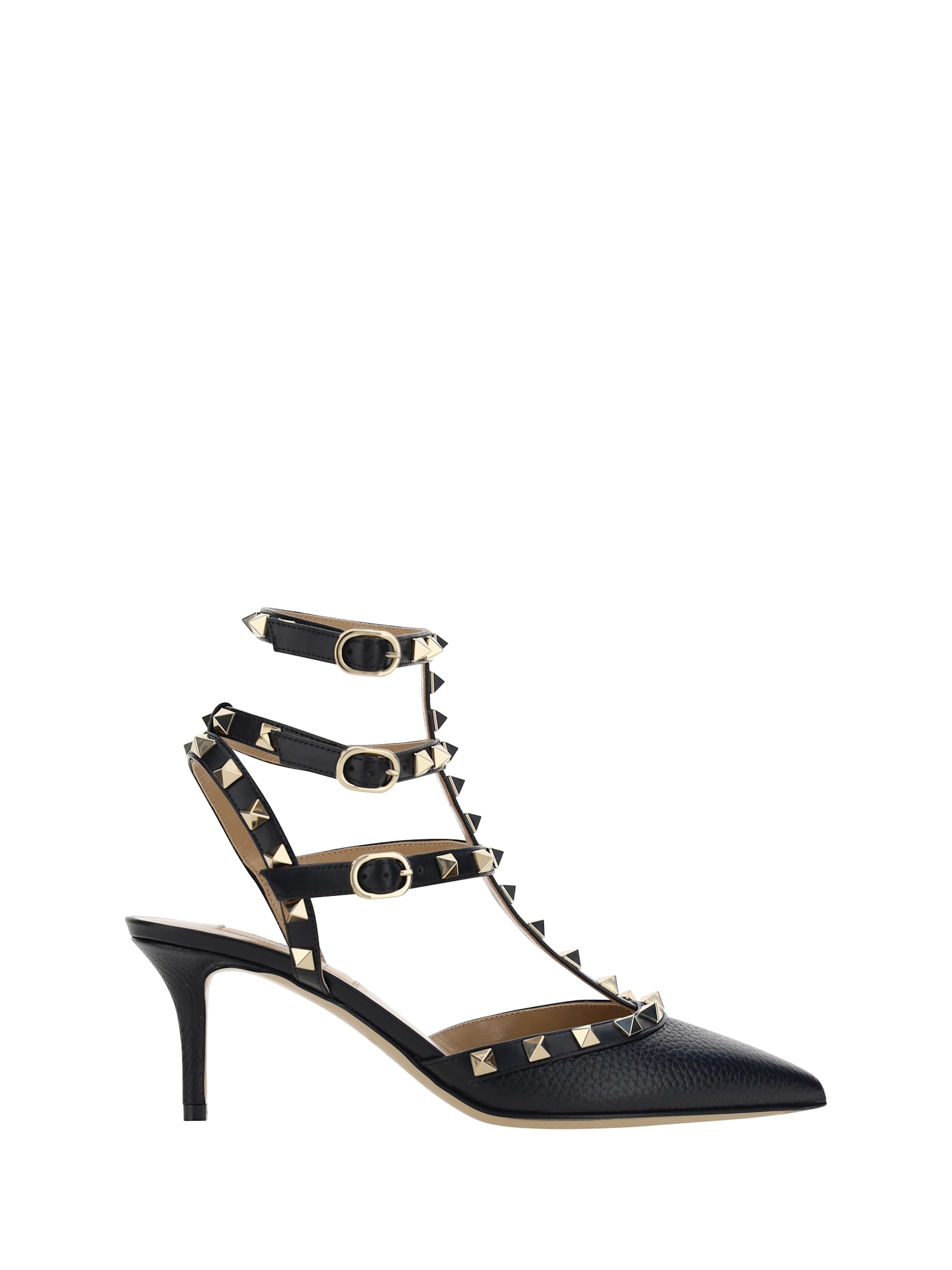 Valentino Rockstud Leather Slingback Pumps