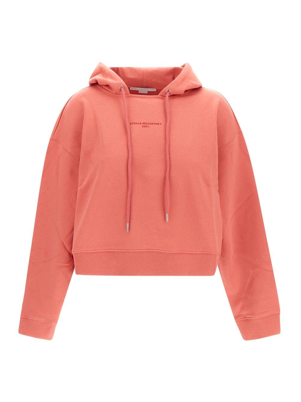 STELLA MCCARTNEY MARTINI PINK CROP-TOP HOODIE