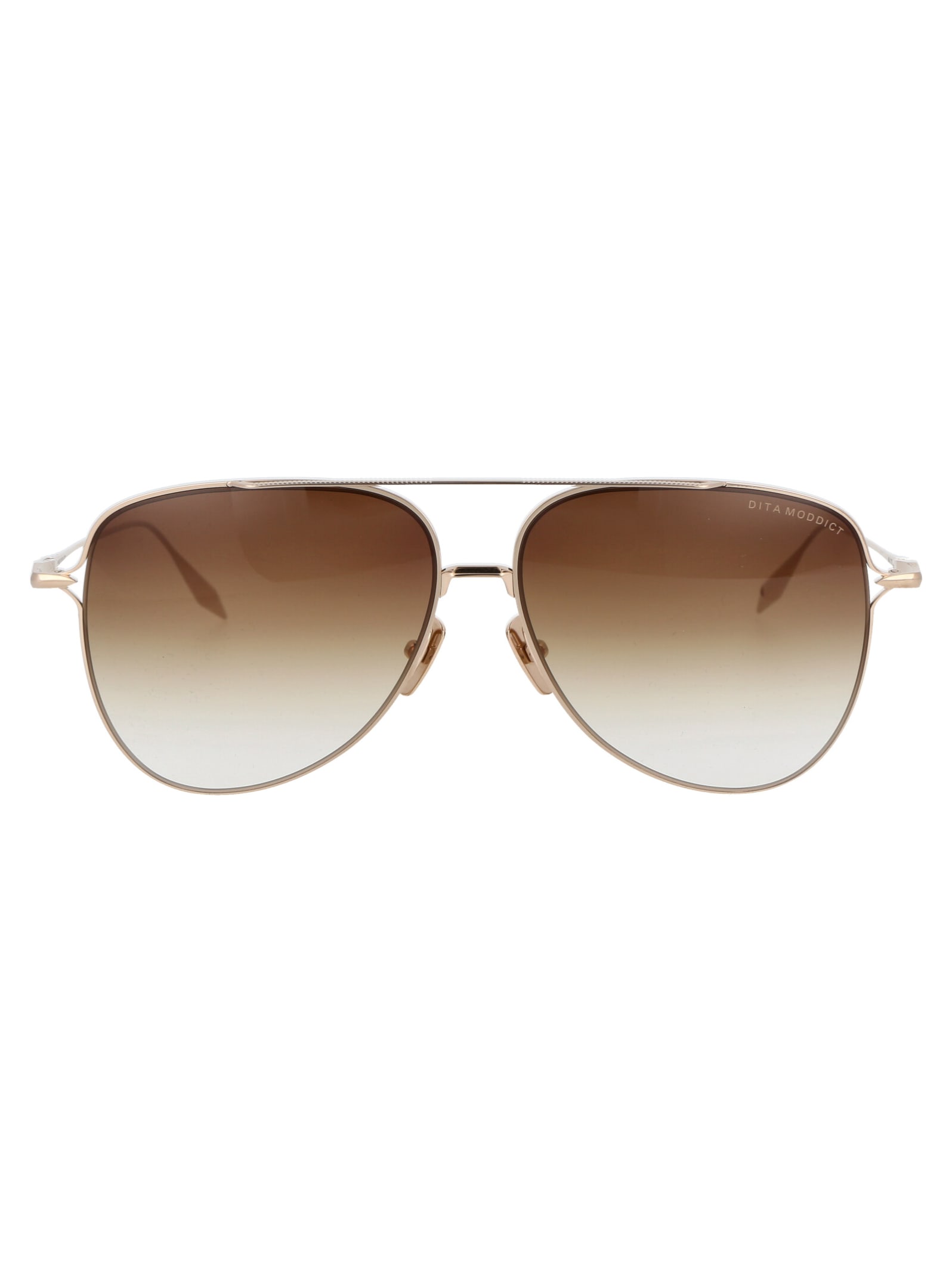 Shop Dita Moddict Sunglasses In White Gold - Gradient