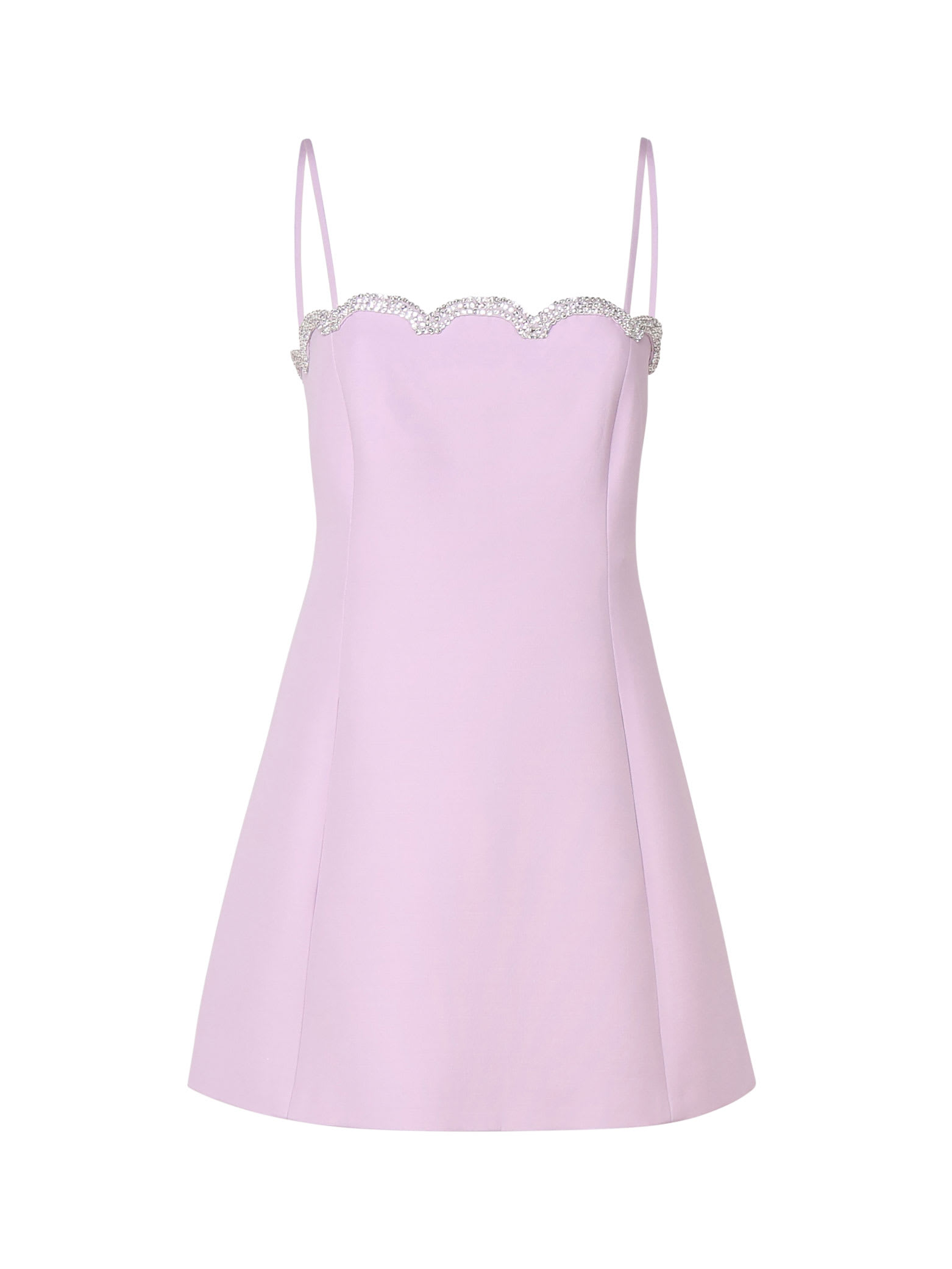 Shop Valentino Silk&amp;wool Minidress In Pink