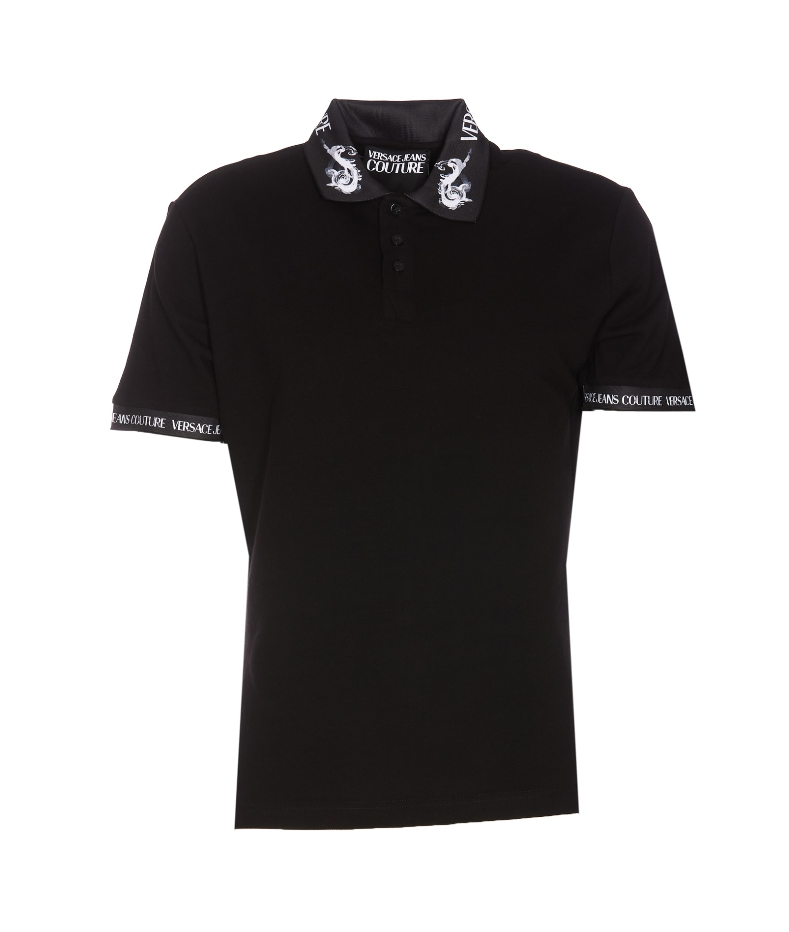 VERSACE JEANS COUTURE WATERCOLOUR COUTURE POLO