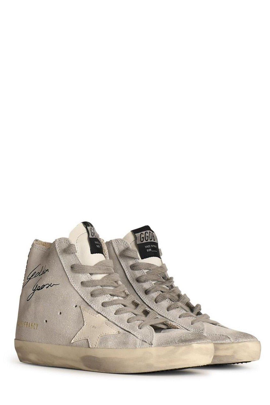 Golden Goose France Classic Sneakers In Silver White/white/silver
