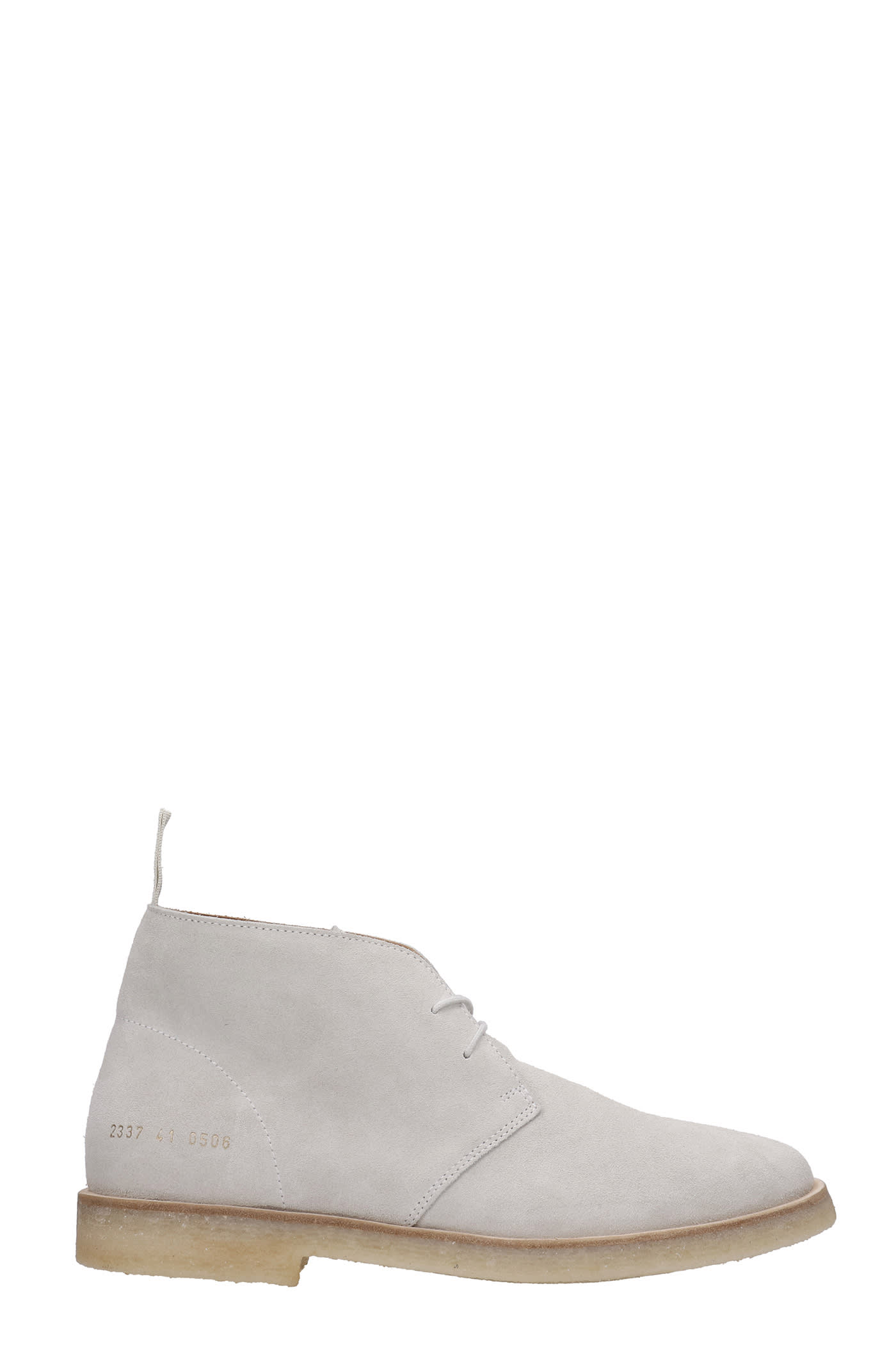 Common Projects Chukka Ankle Boots In Grey Suede