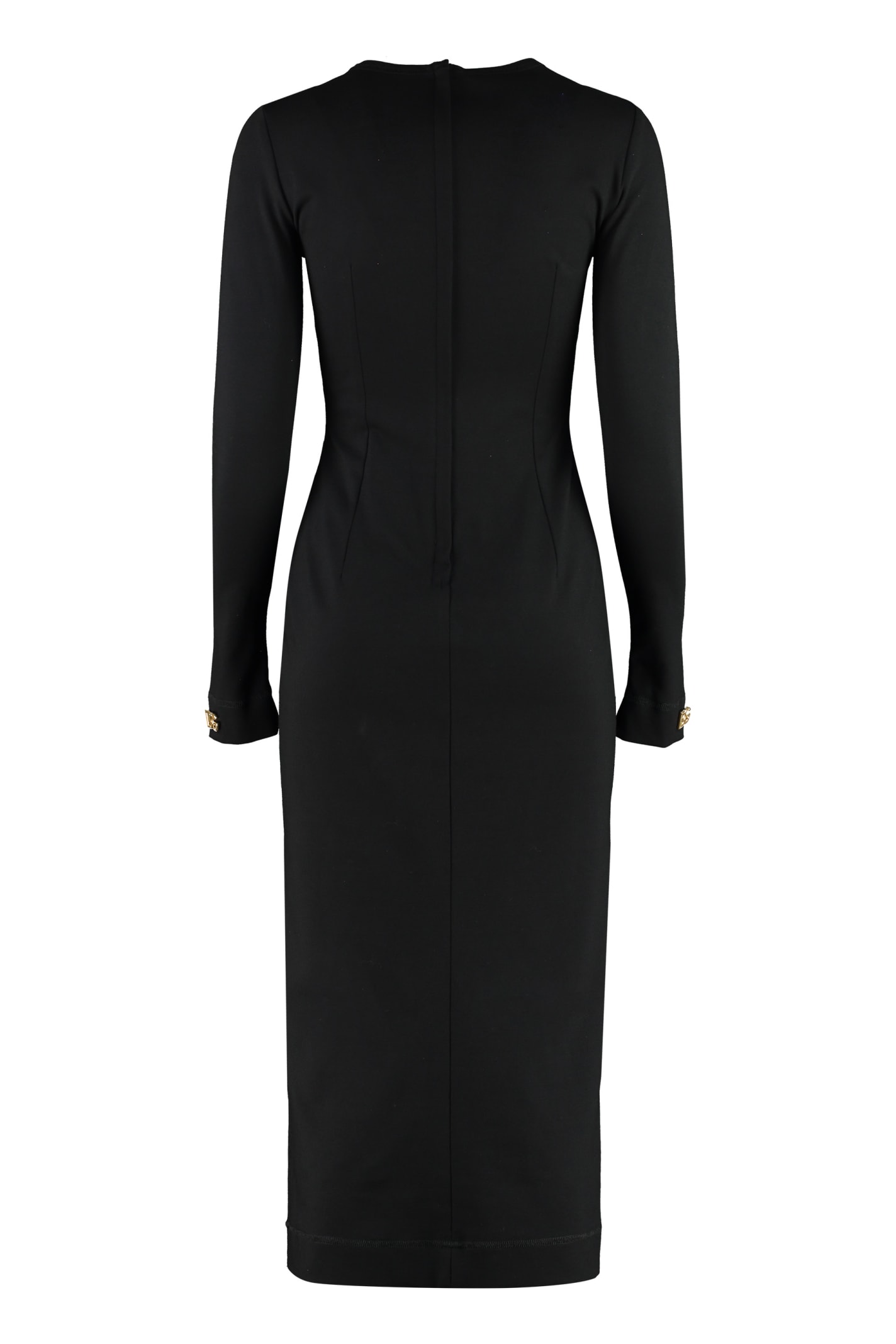 Shop Dolce & Gabbana Sheath Dress In Black