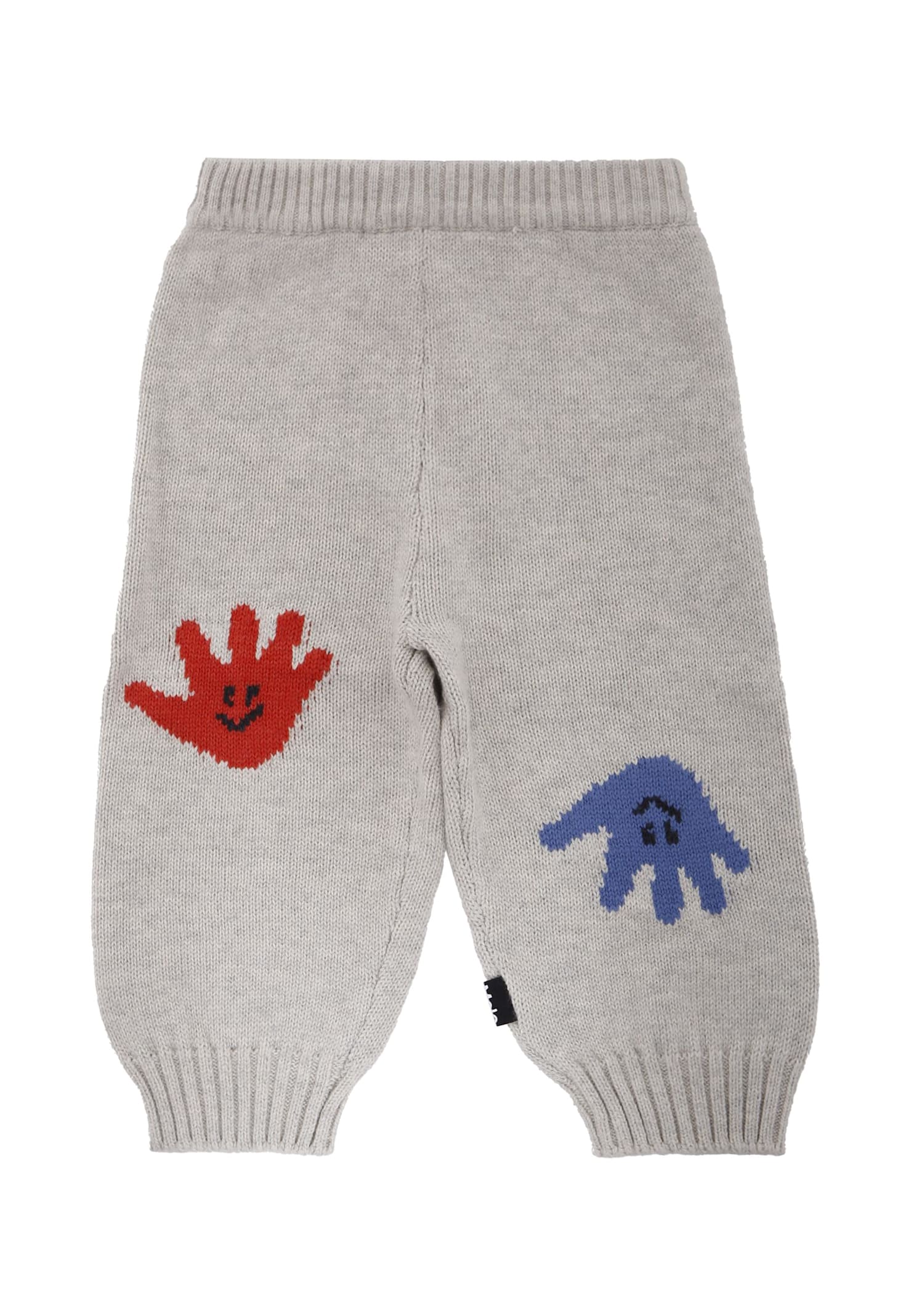 Molo Beige Trousers For Babykids With Hands In Green