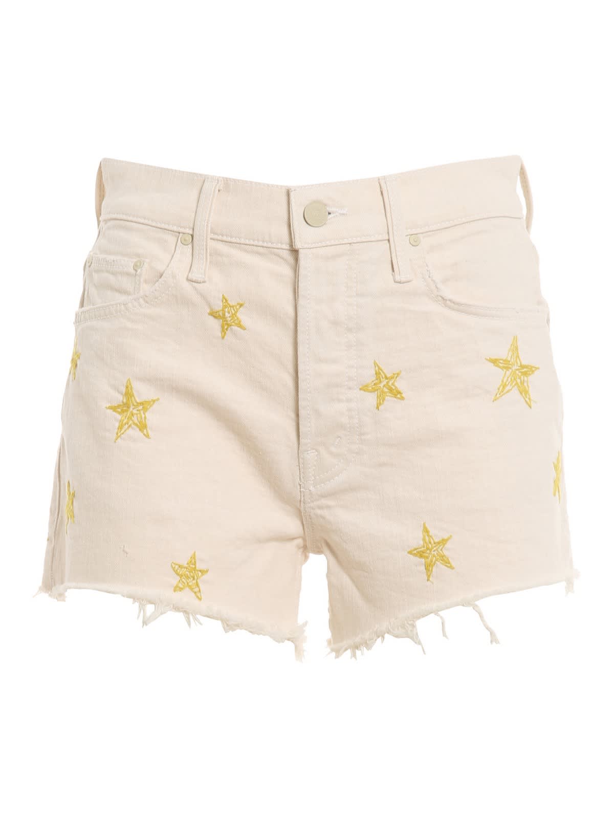 Shop Mother Shorts White