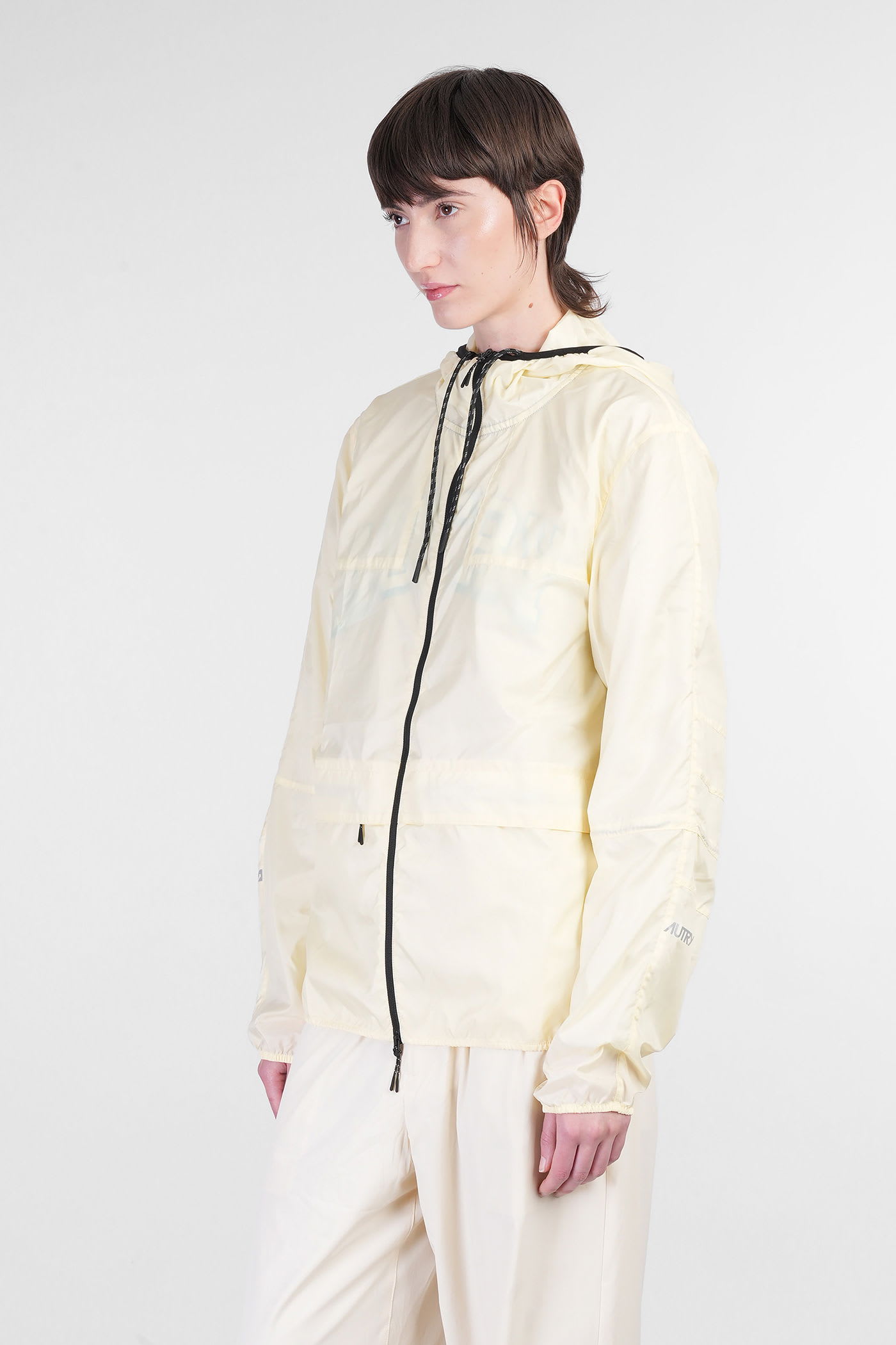 Shop Autry Casual Jacket In Yellow Nylon