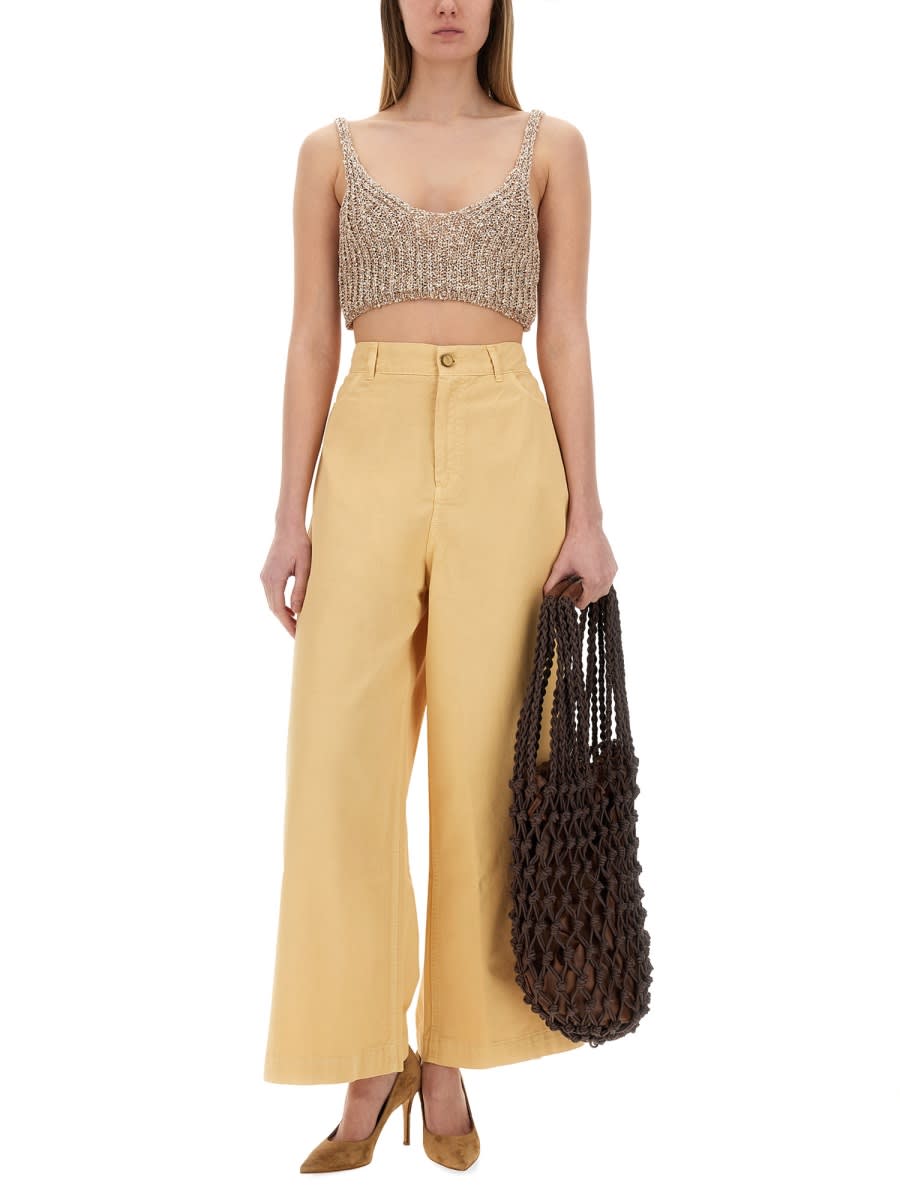 Alysi Superflare Sporty Trousers In Yellow