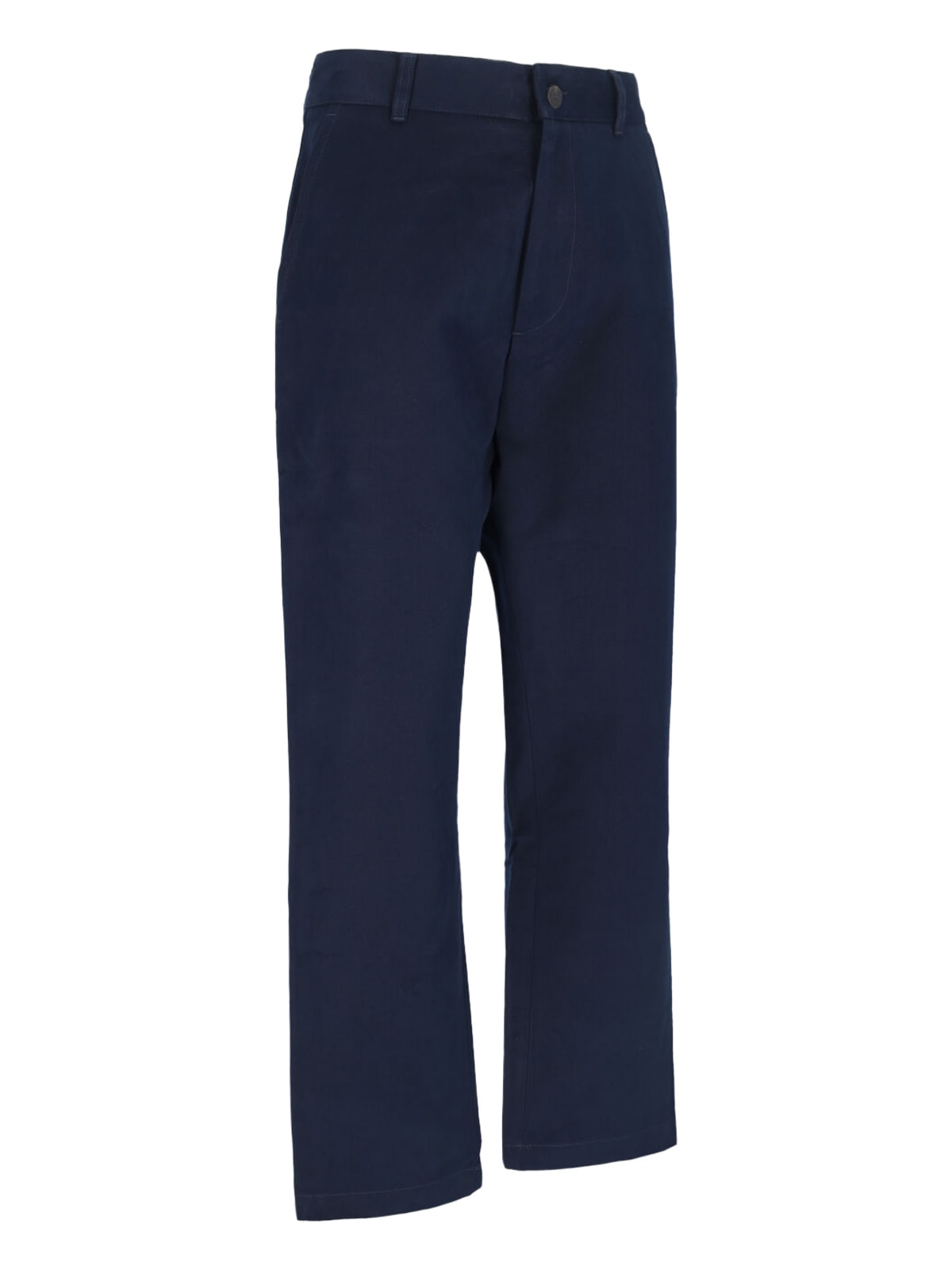 Studio Nicholson Straight Leg Trousers With Pockets And Loops In Blue