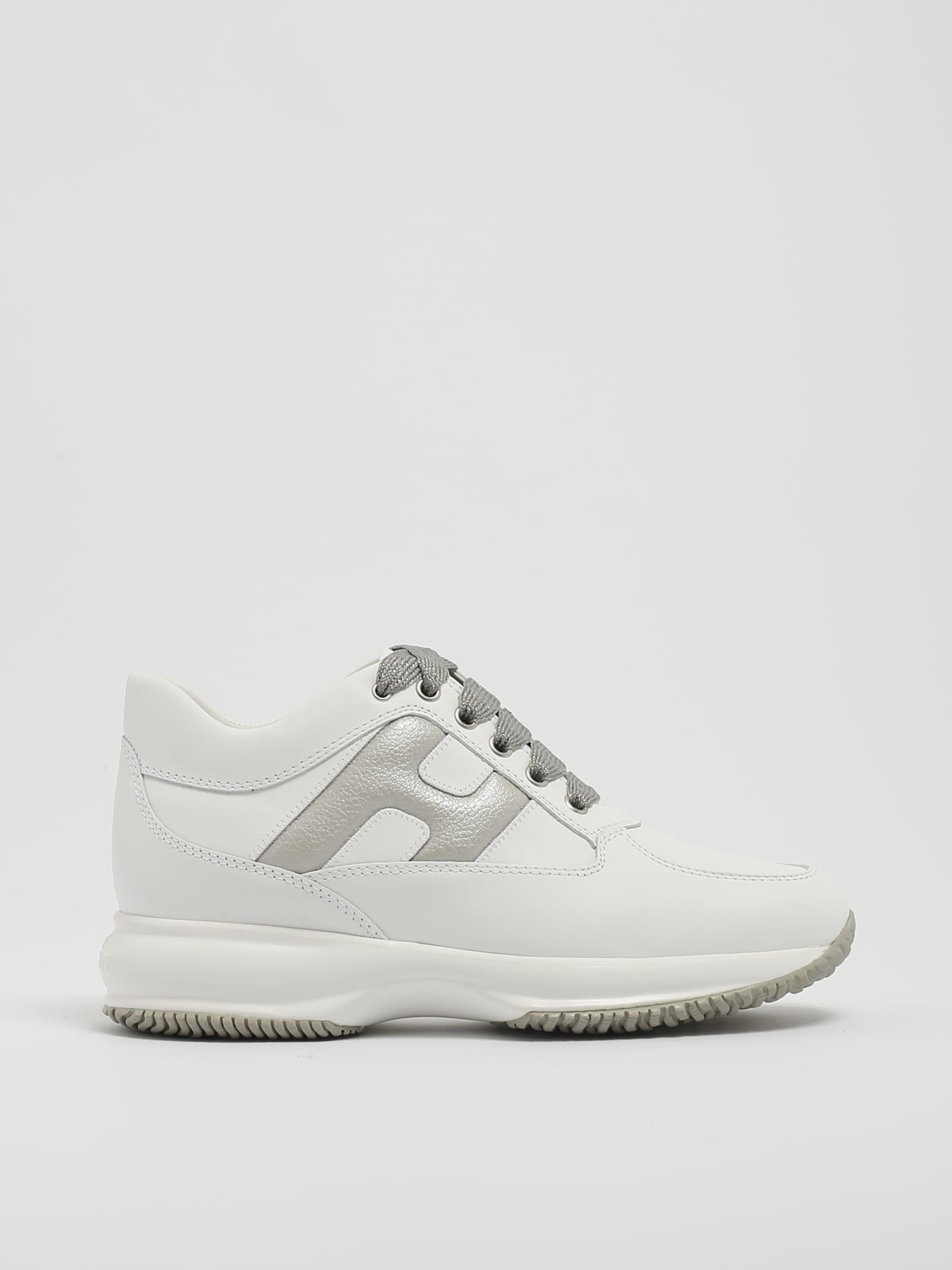 Shop Hogan Interactive H Spezzata Sneaker In Bianco-grigio