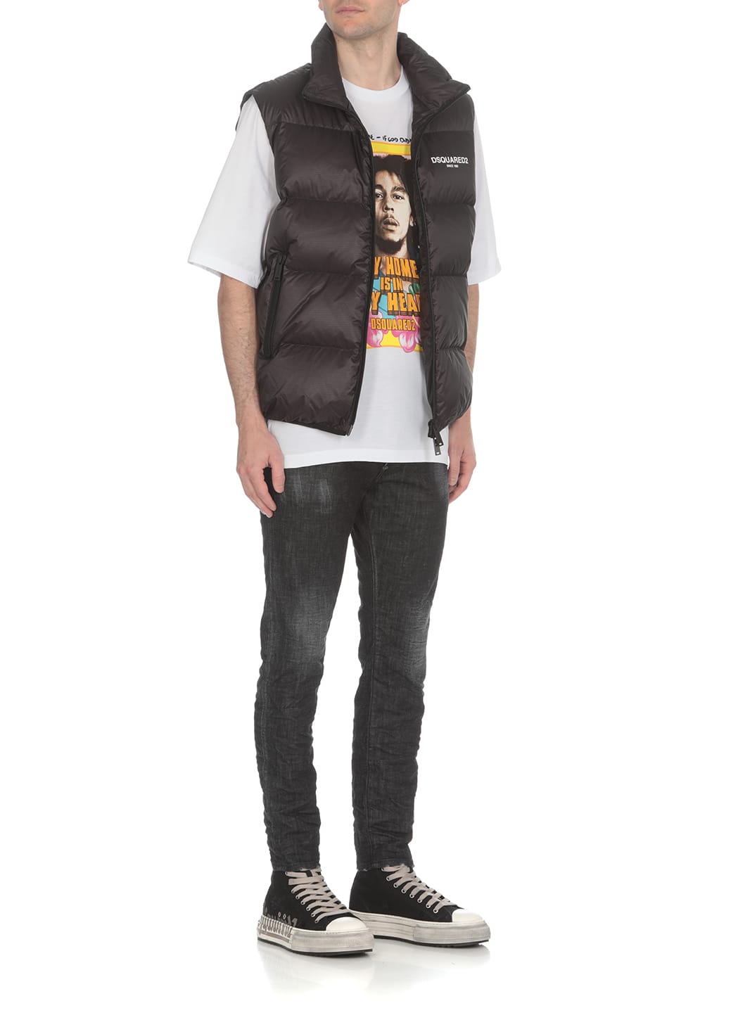 Dsquared2 Graphic-print Short-sleeved T-shirt In White