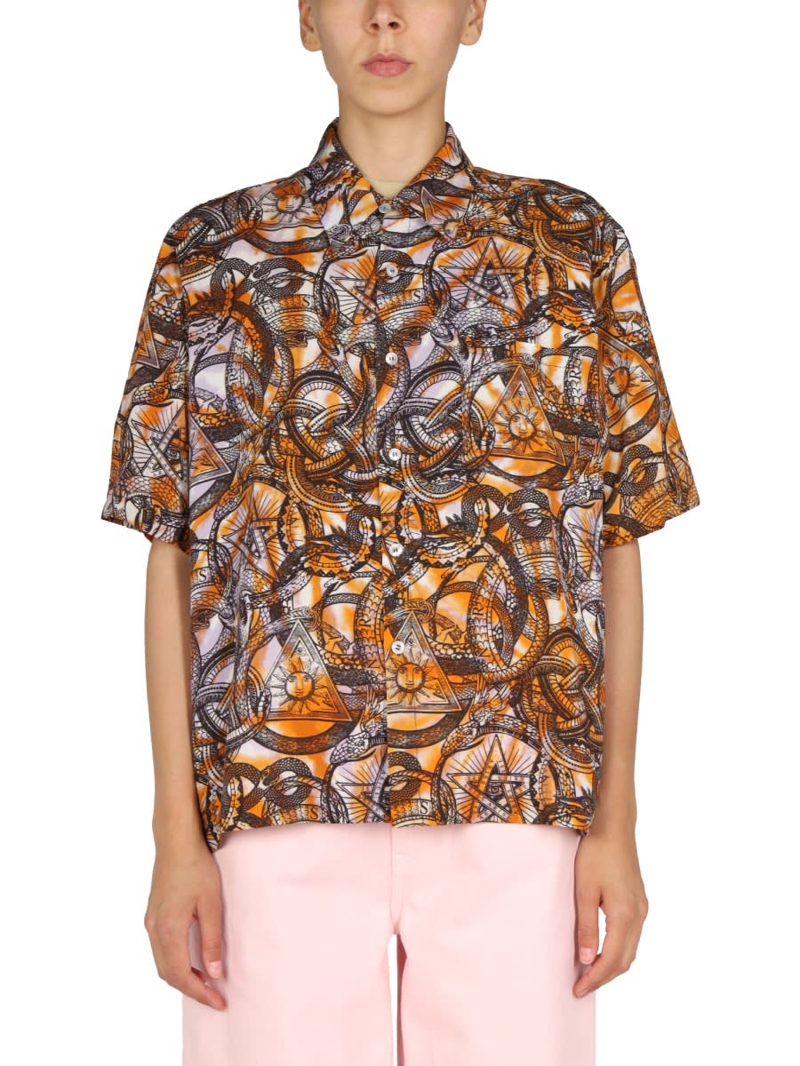 Shop Aries All Over Print Shirt In Multicolour
