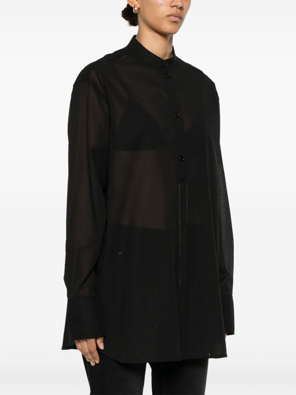 Totême Toteme Women Stand-up Collar Blouse In Black