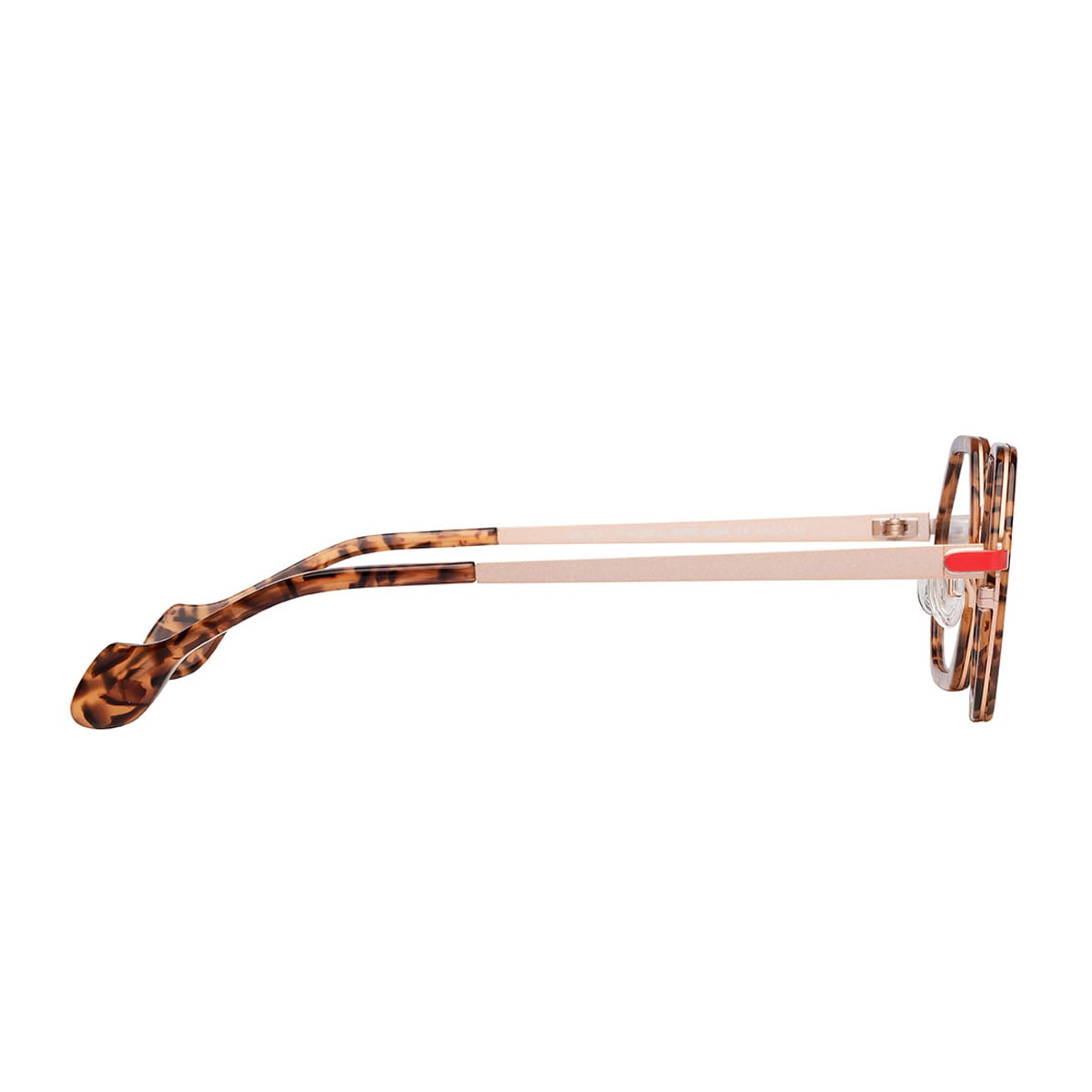 Matttew Gesa 100 Tartarugato Corallo Rosa Titanio Glasses In Brown