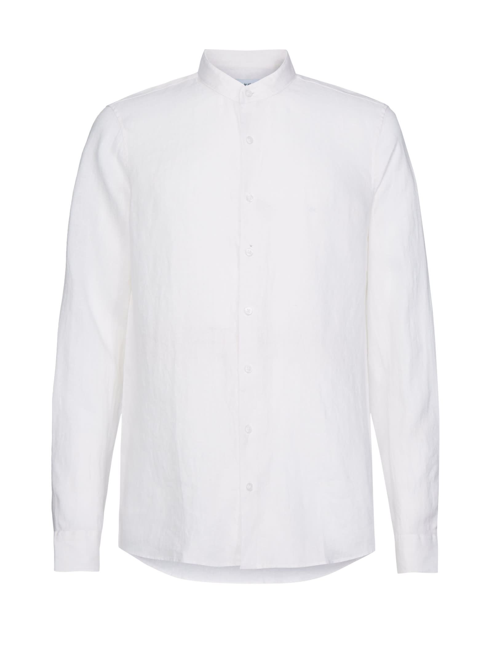 calvin klein white linen shirt