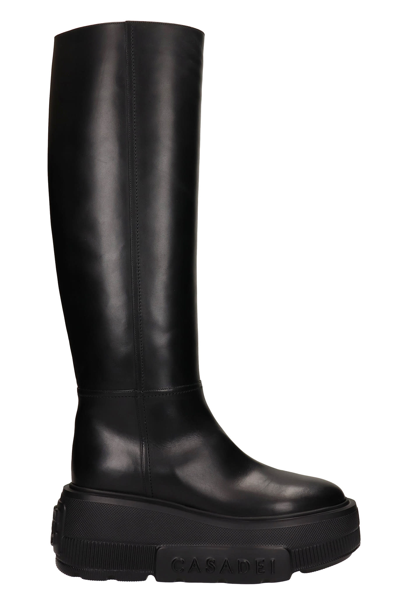 Casadei Boots In Black Leather