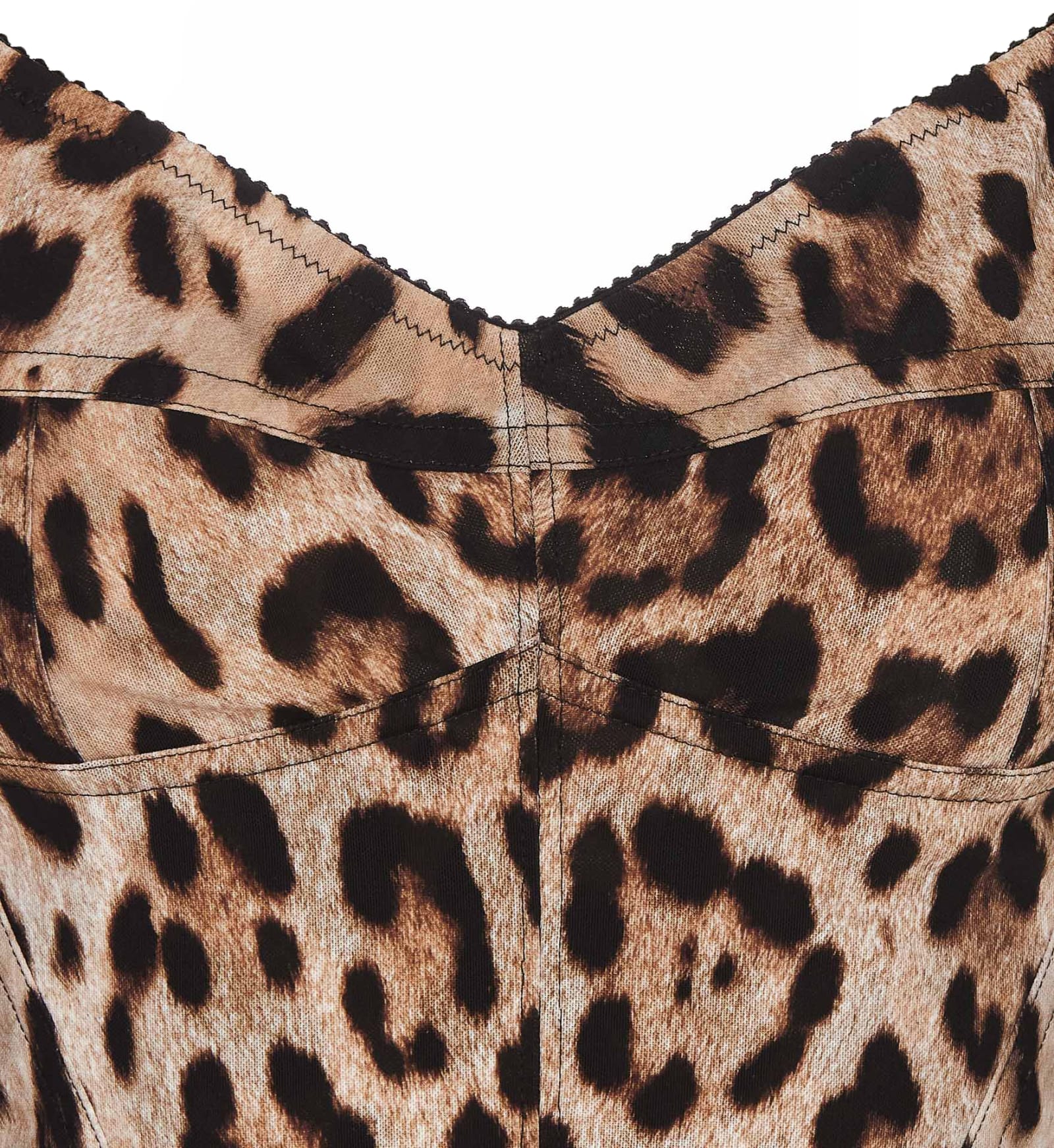 Shop Dolce & Gabbana Leopard Print Bustier In Leopardo