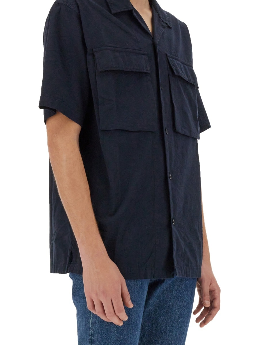 Shop Belstaff Shirt With Pockets In Blue