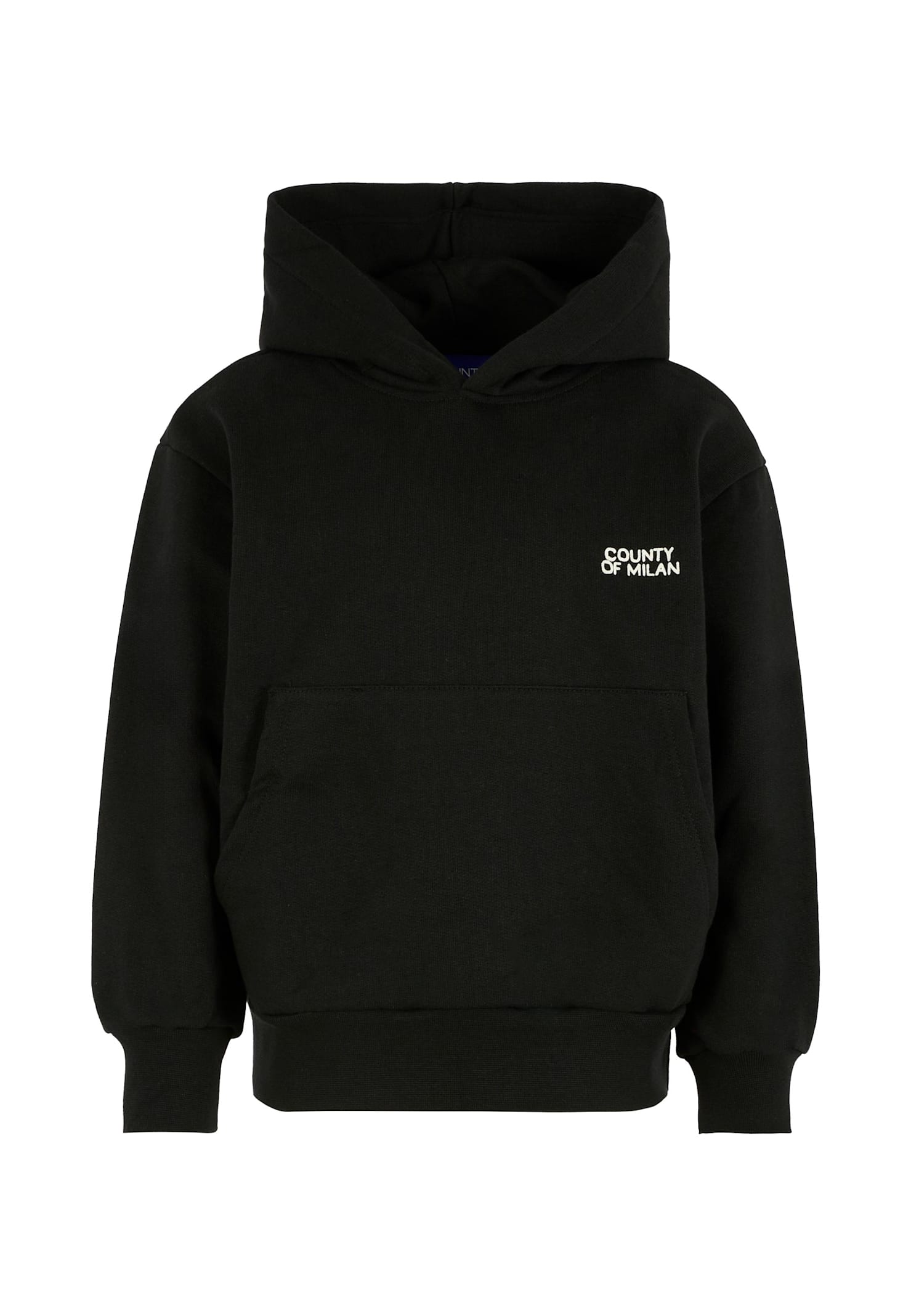 Marcelo Burlon County Of Milan Kids' Black Sweatshirt For Boy With White Logo