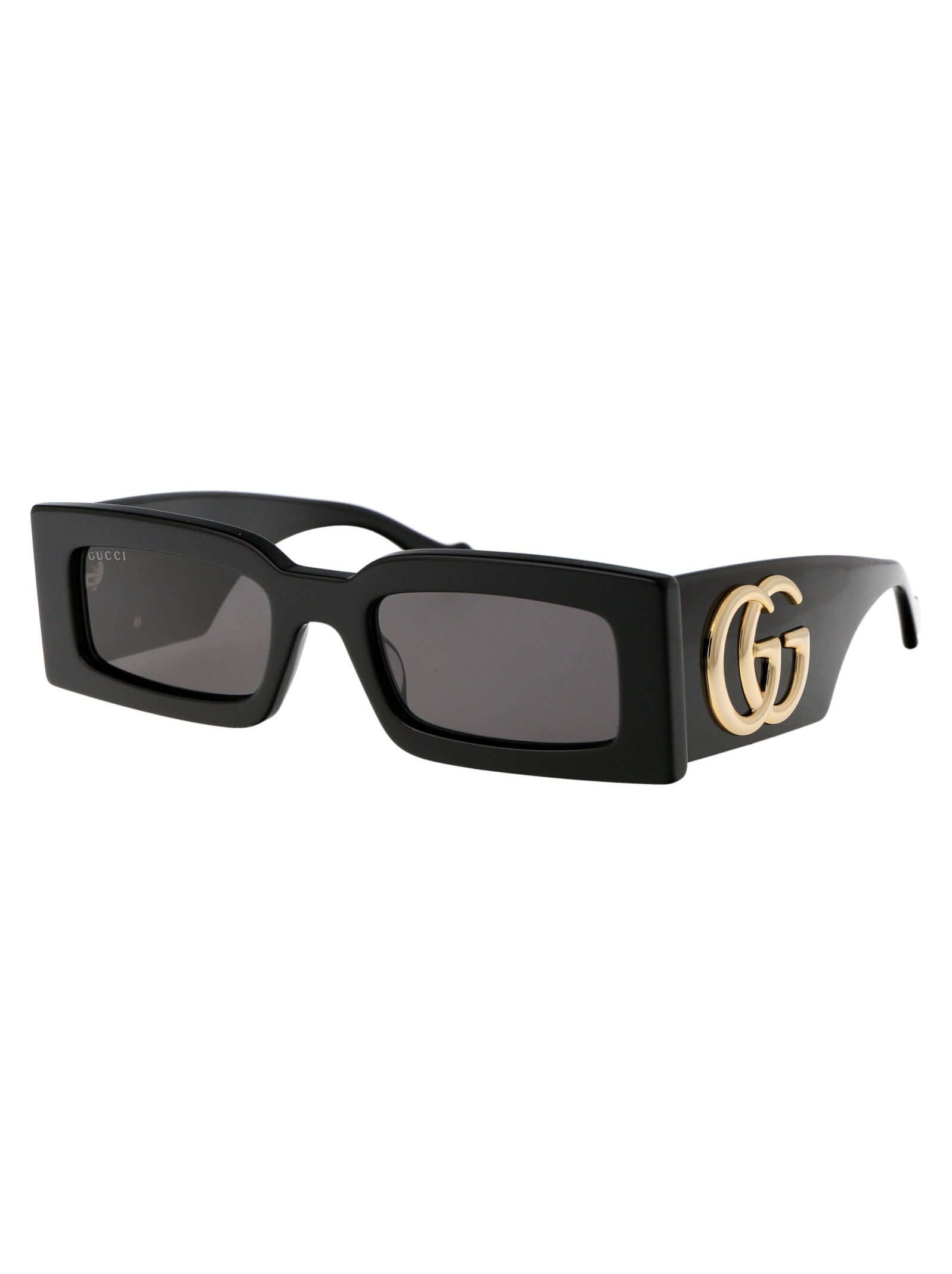 Shop Gucci Gg1425s Sunglasses In 001 Black Black Grey
