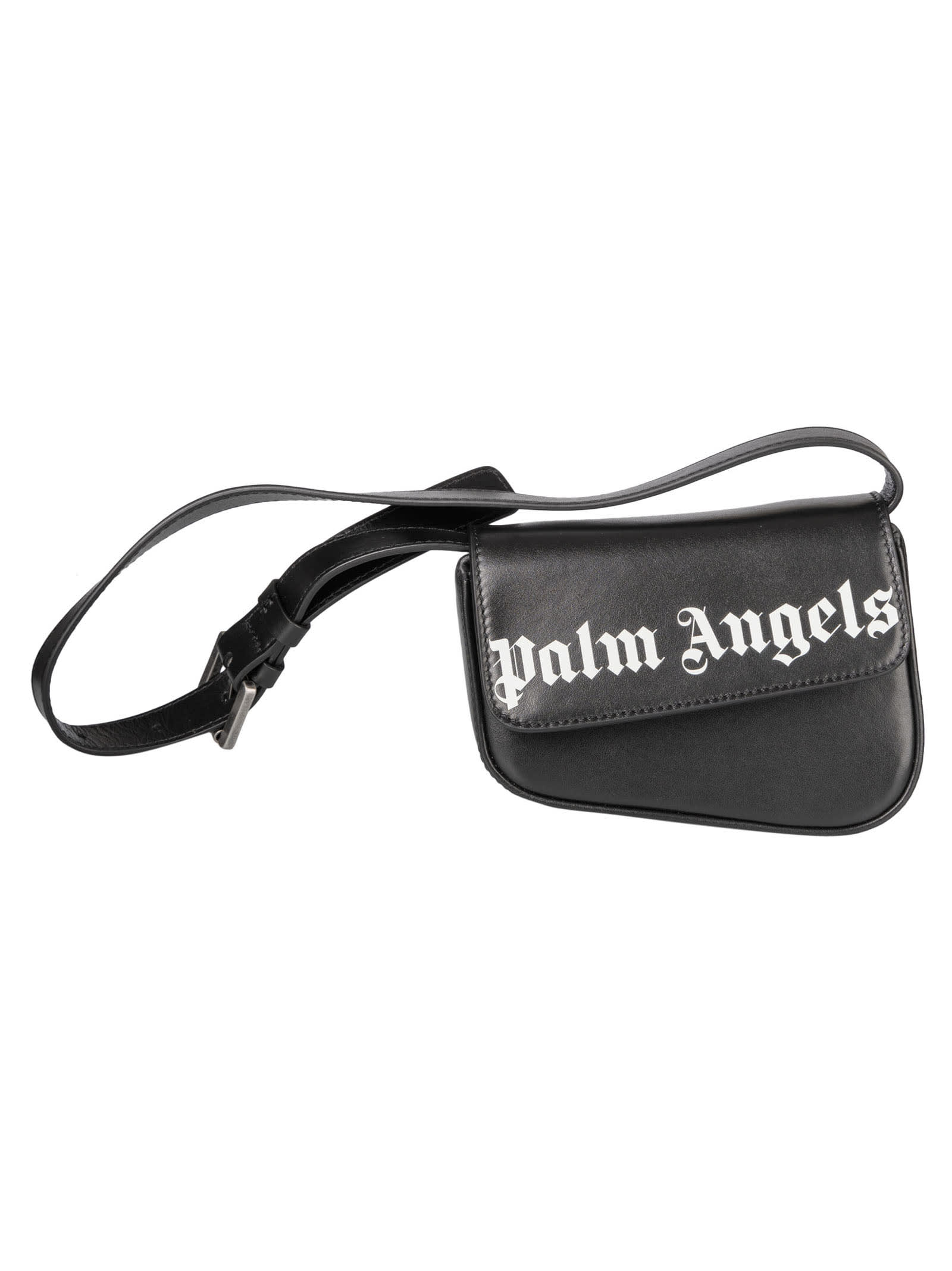 Click to view more detailed imagery on our partner's website Palm Angels Crash Belt Bag In Black/white