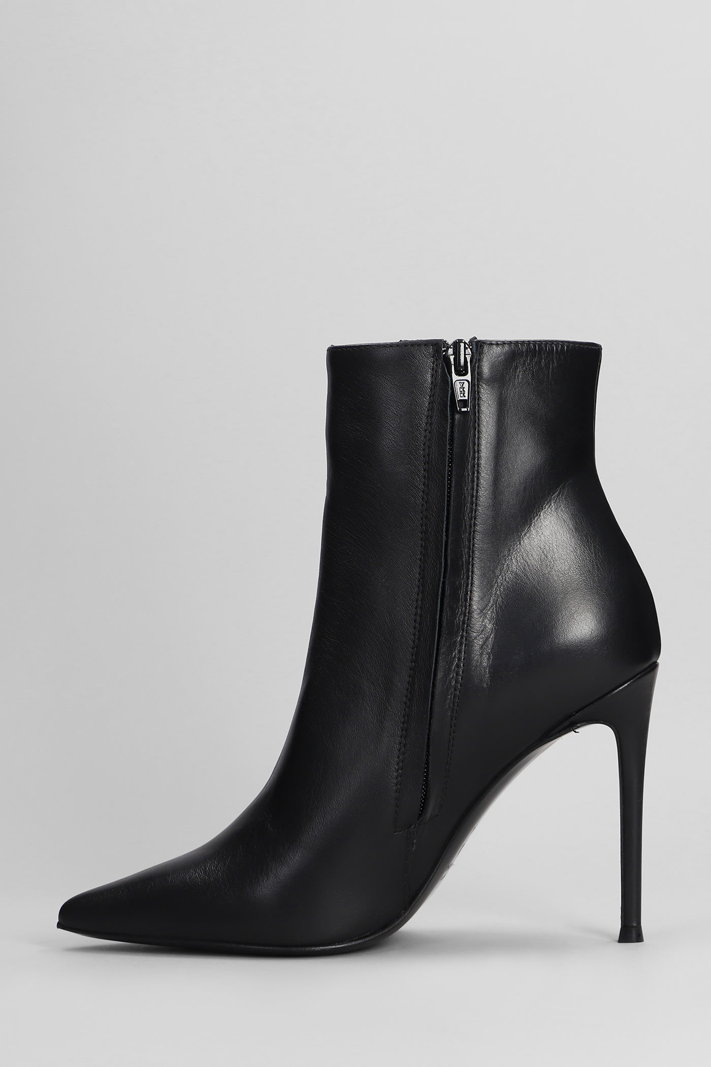 Shop Marc Ellis High Heels Ankle Boots In Black Leather