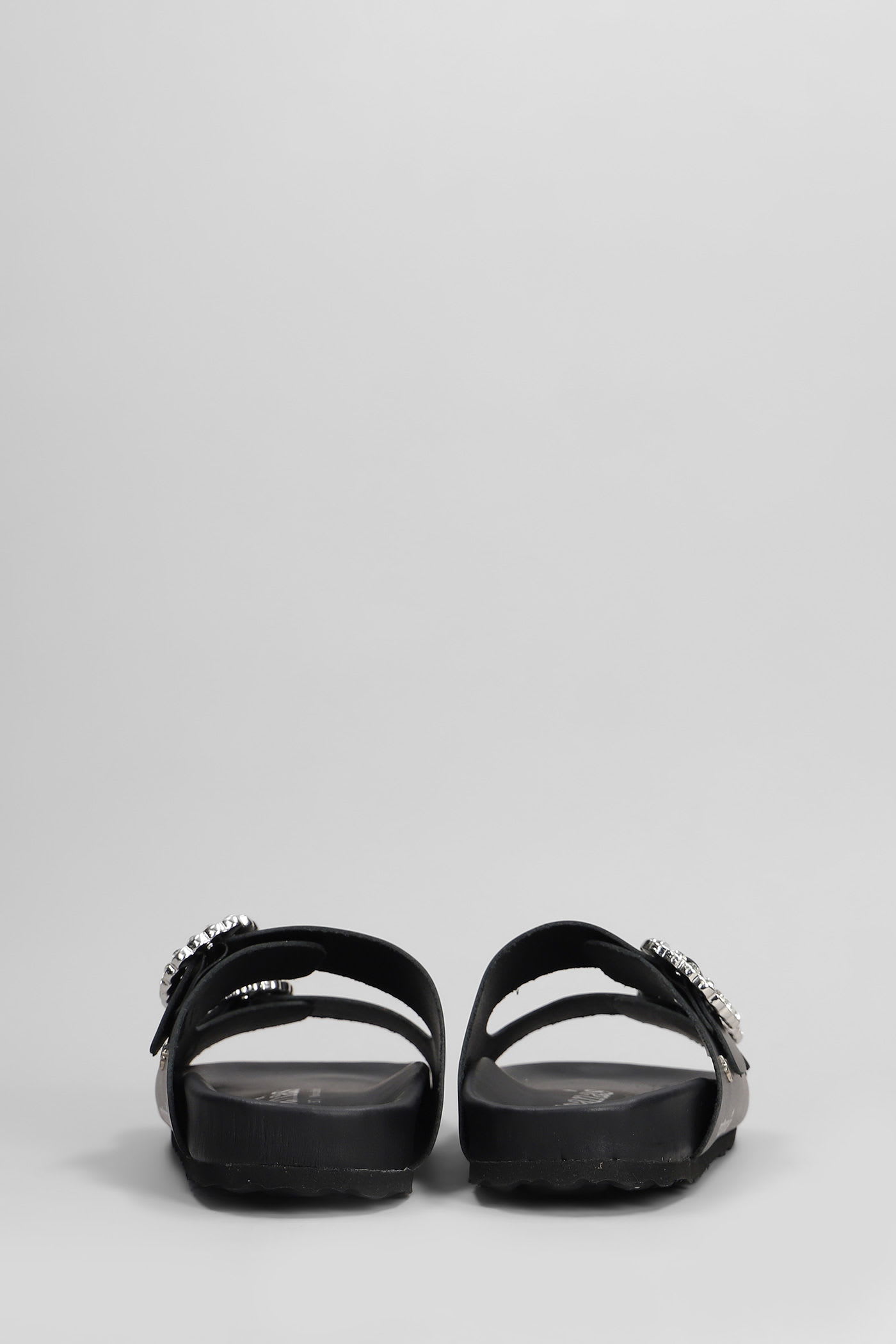 Cubanas Amalia Flats In Black Leather In Black